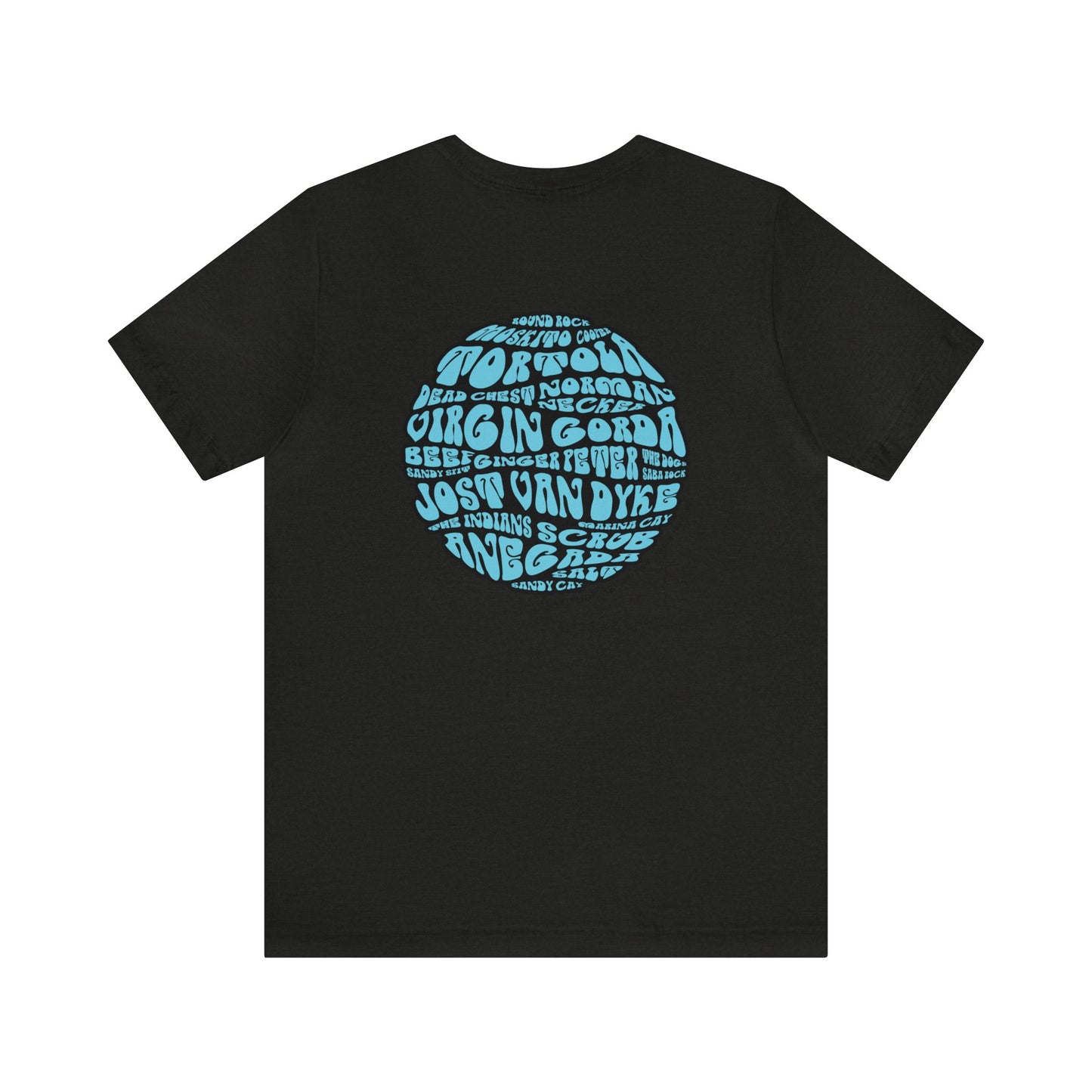 "BVI Bubble - Island Names" (Outline) Unisex S/S Tee