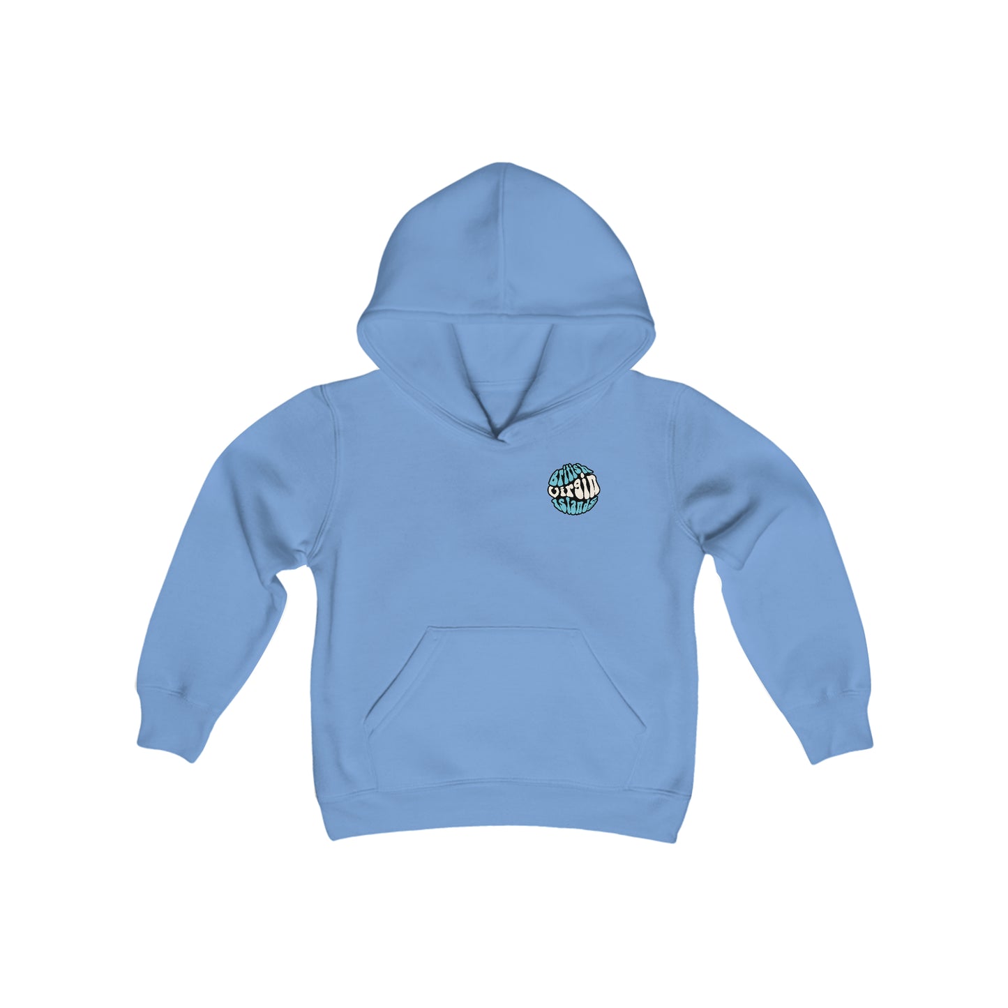 "BVI Island Names" Youth Heavy Blend Hooded Sweatshirt