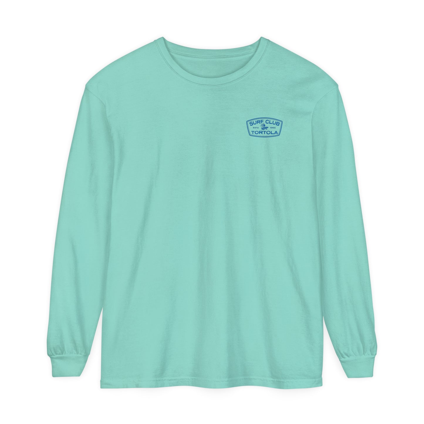 "Surf Club Tortola" Unisex L/S Garment-Dyed T-Shirt