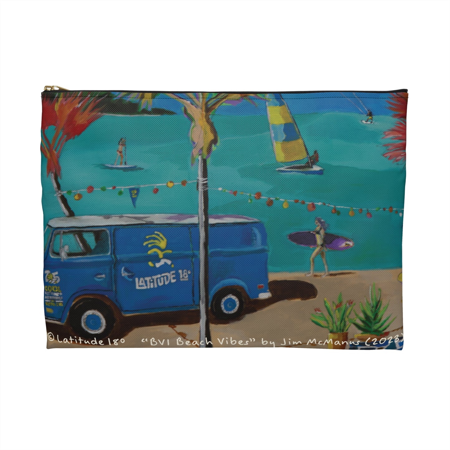 "BVI Beach Vibes" by Jim McManus Accessory Pouch