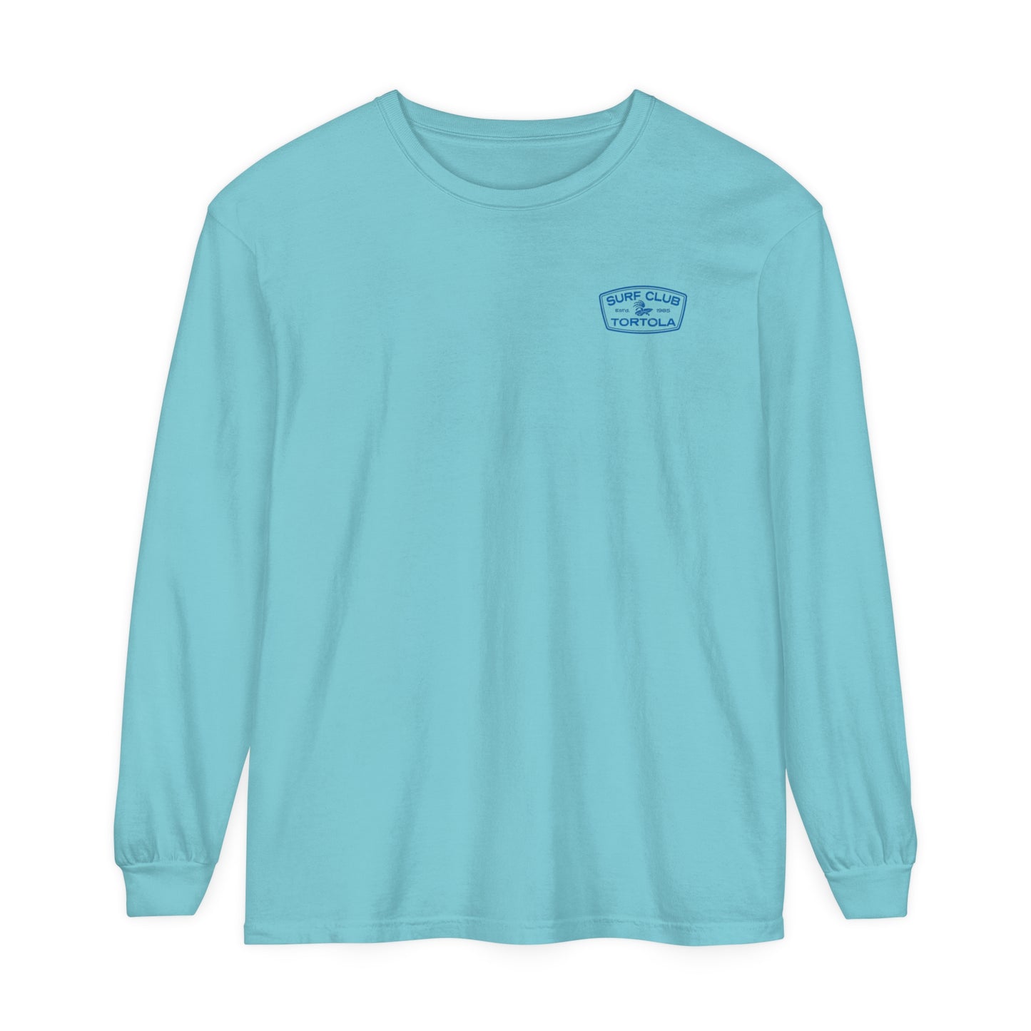 "Surf Club Tortola" Unisex L/S Garment-Dyed T-Shirt