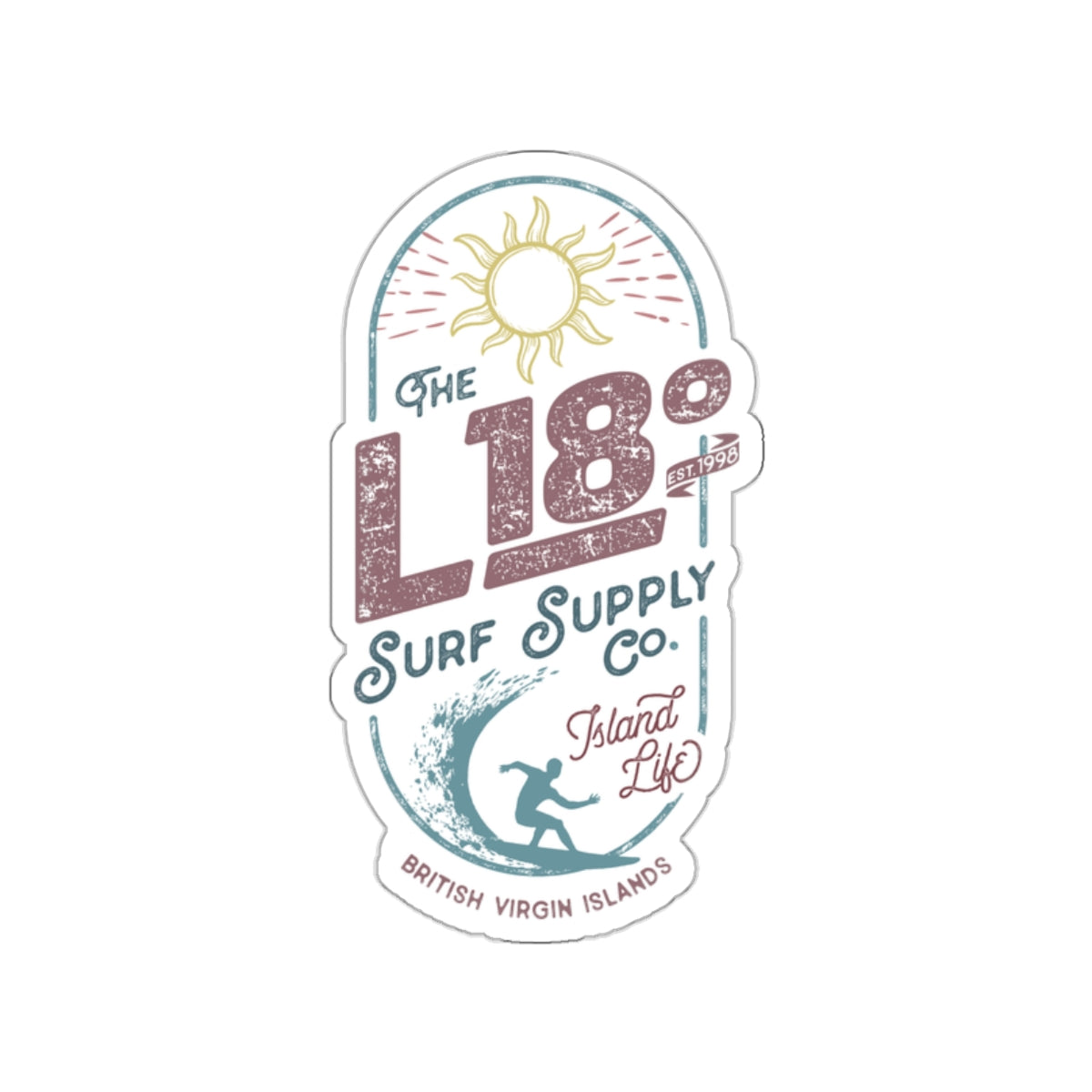 "L18º Surf Supply Co." Die-Cut Sticker