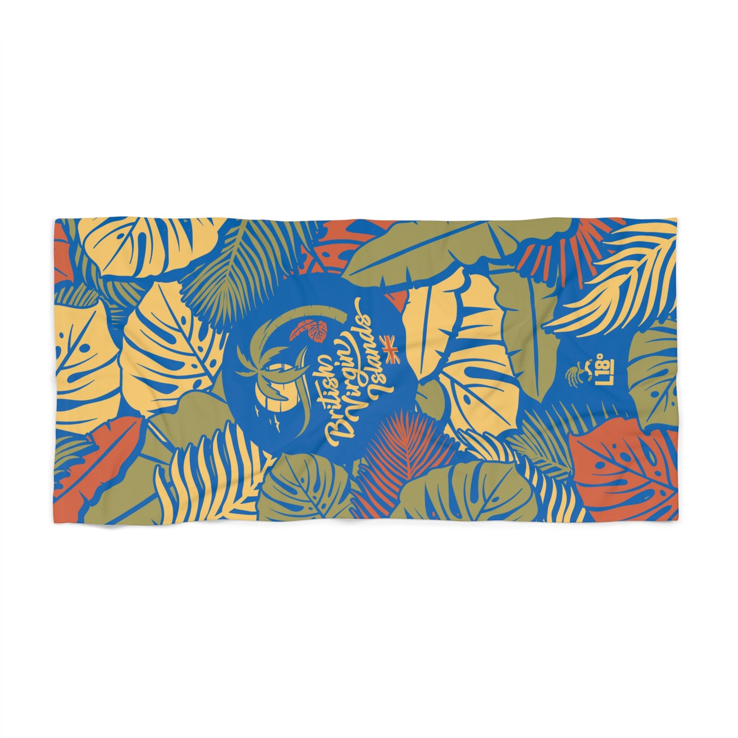 “L18° Tropical Palms” (Umber) Beach Towel