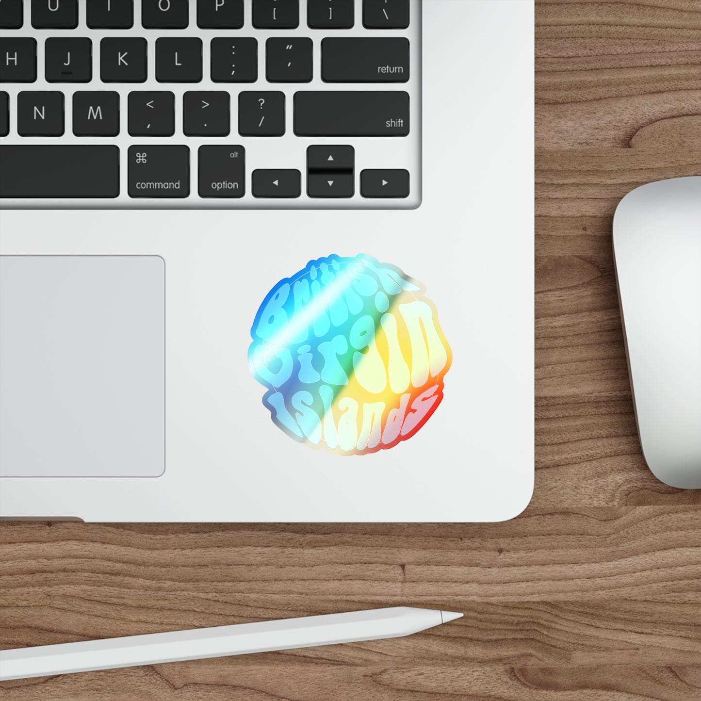 "BVI Bubble” Holographic Die-cut Sticker