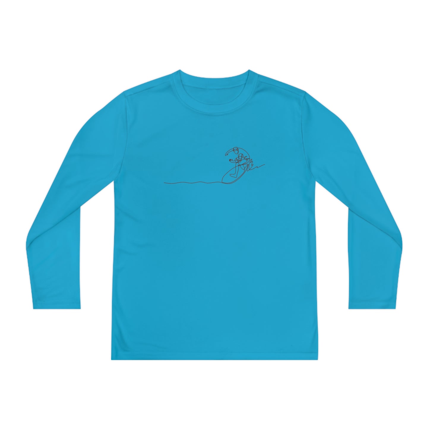 "L18º Surf Supply Co. | Surfing the Line" Youth L/S Performance Tee