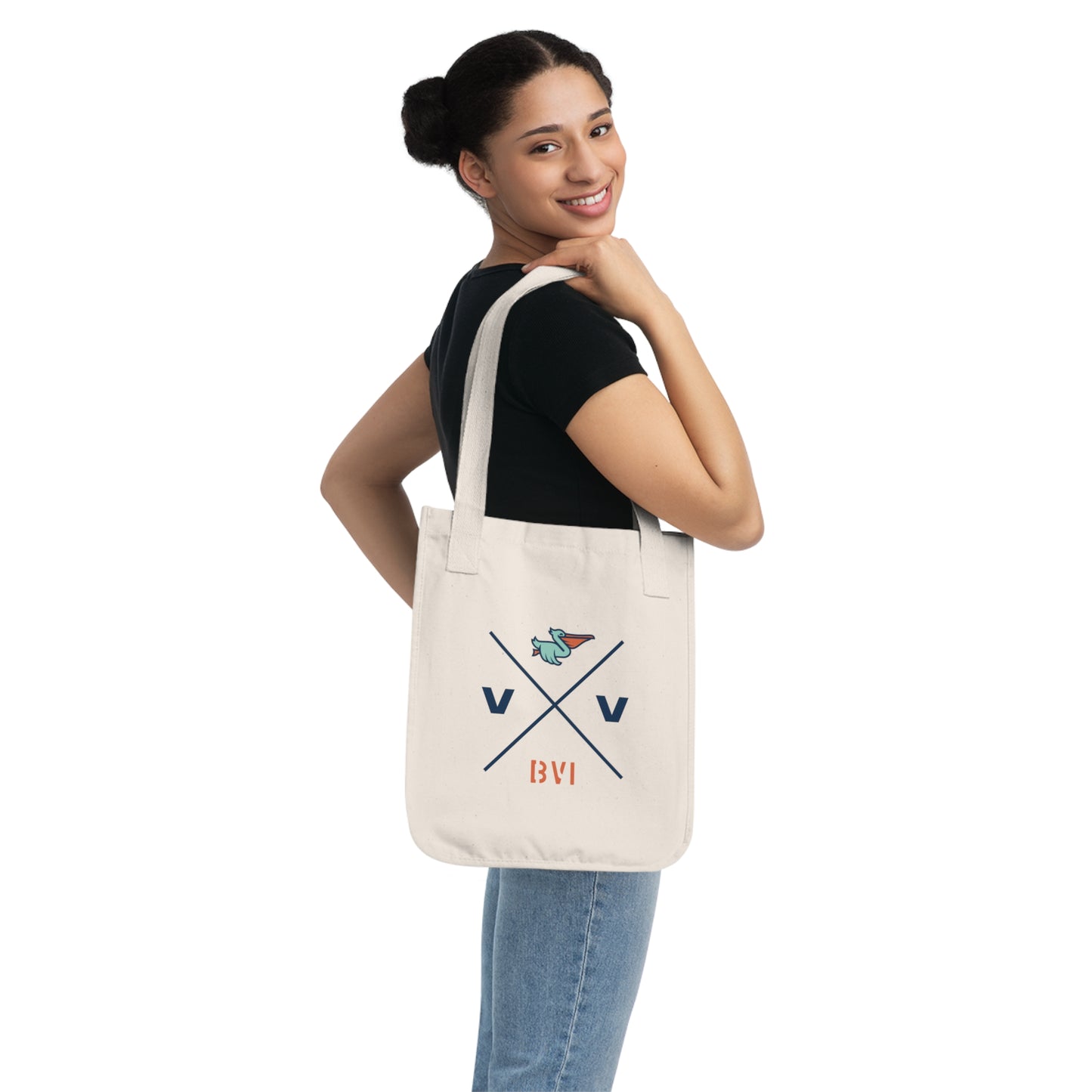 “Virgin Vibes | BVI” Organic Canvas Tote Bag