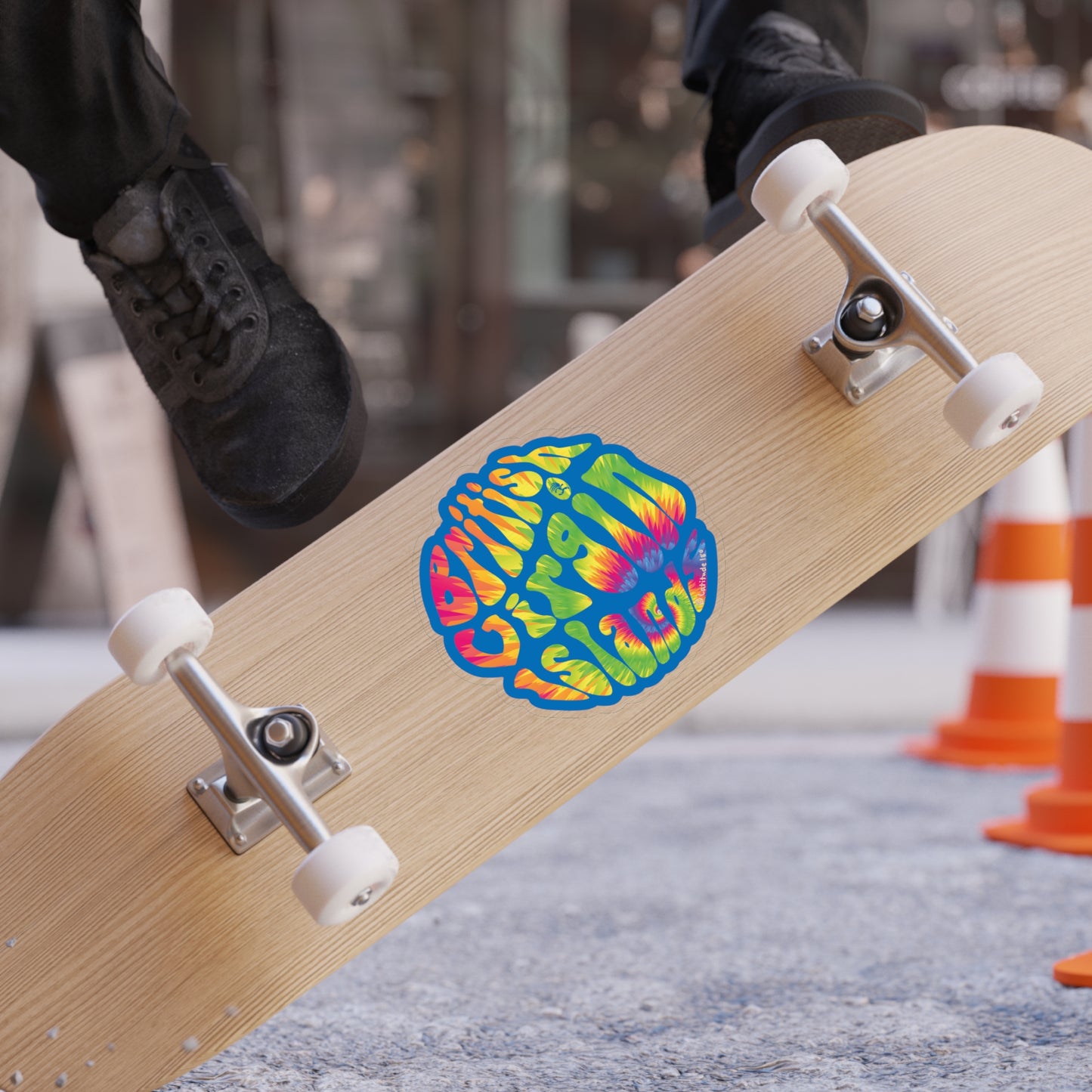"BVI Tie-Dye" Transparent Outdoor Die-Cut Sticker