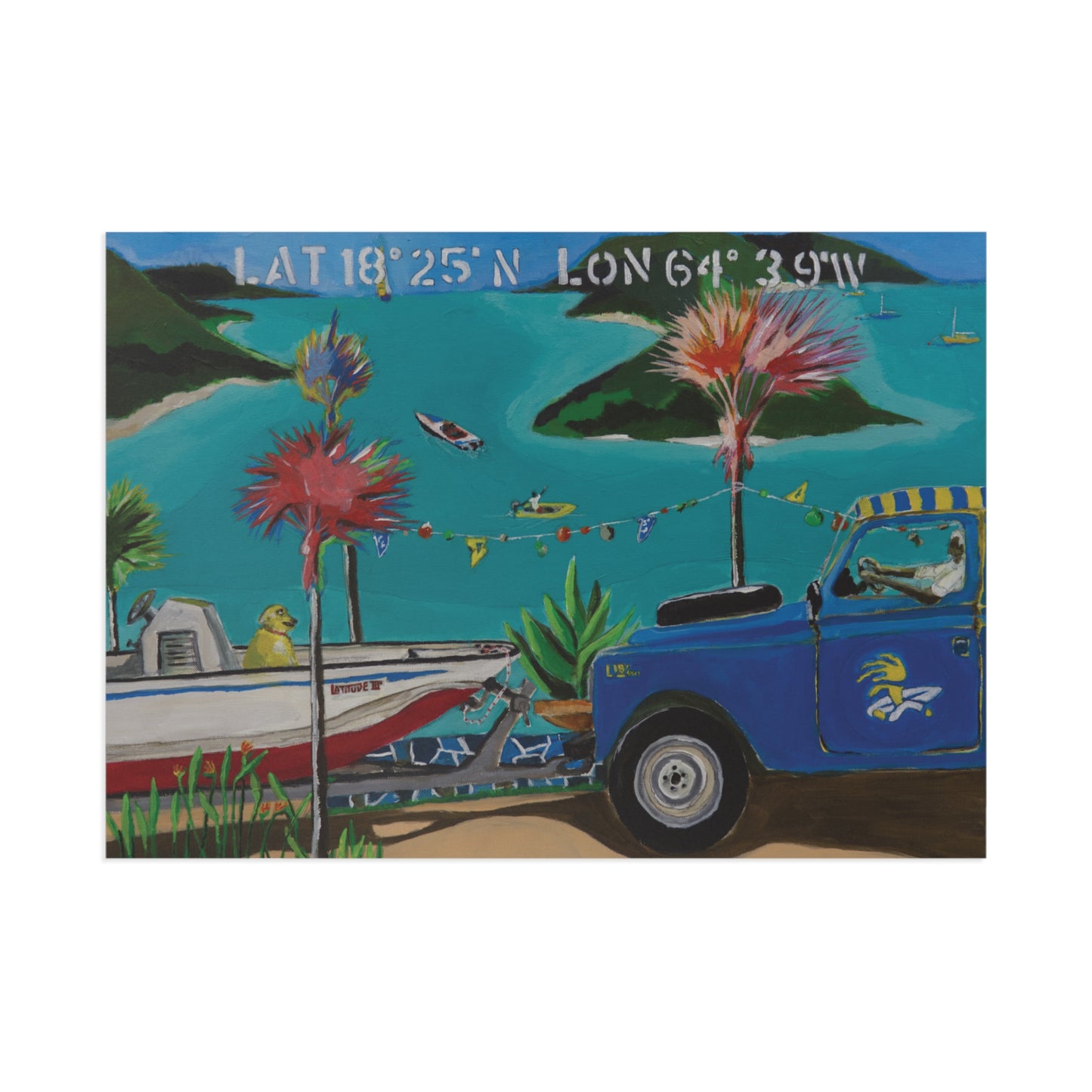 "Launch Day with Healey” by Jim McManus 7" x 5" Postcard