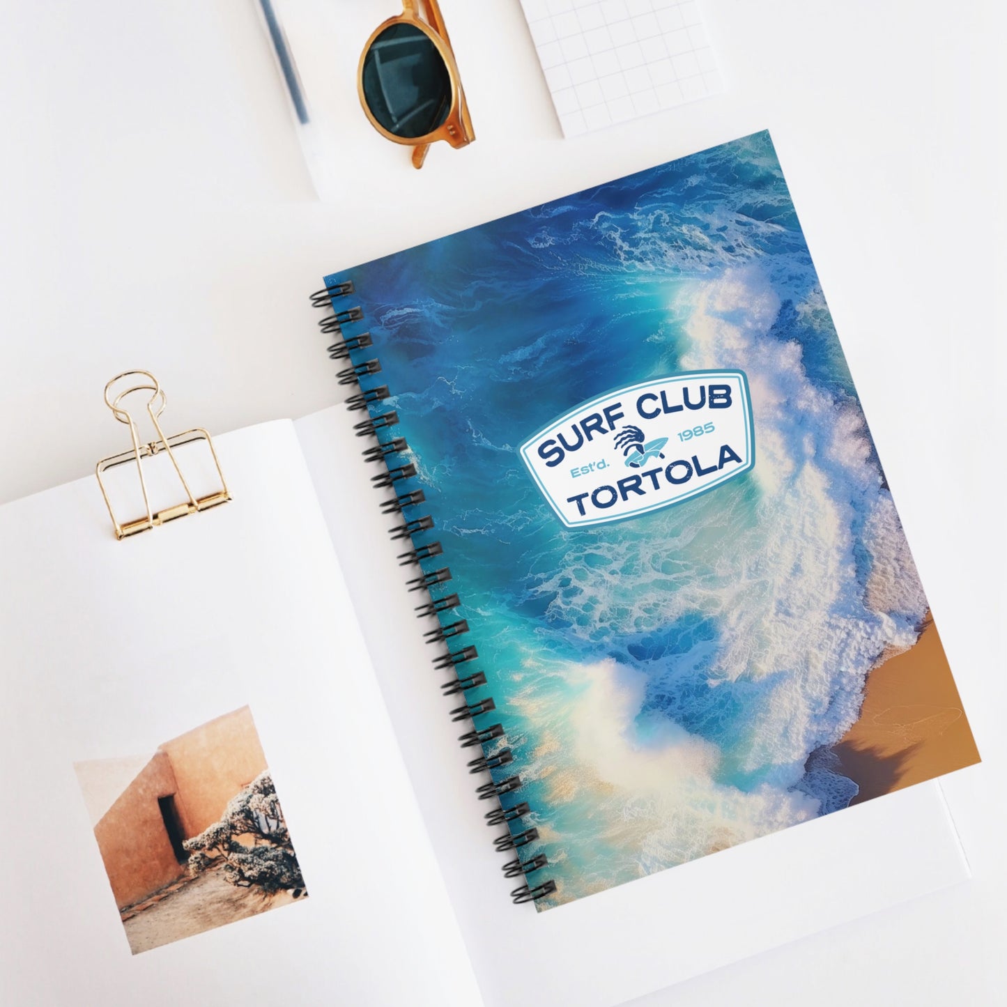 "Surf Club Tortola" Spiral Notebook - Ruled Line