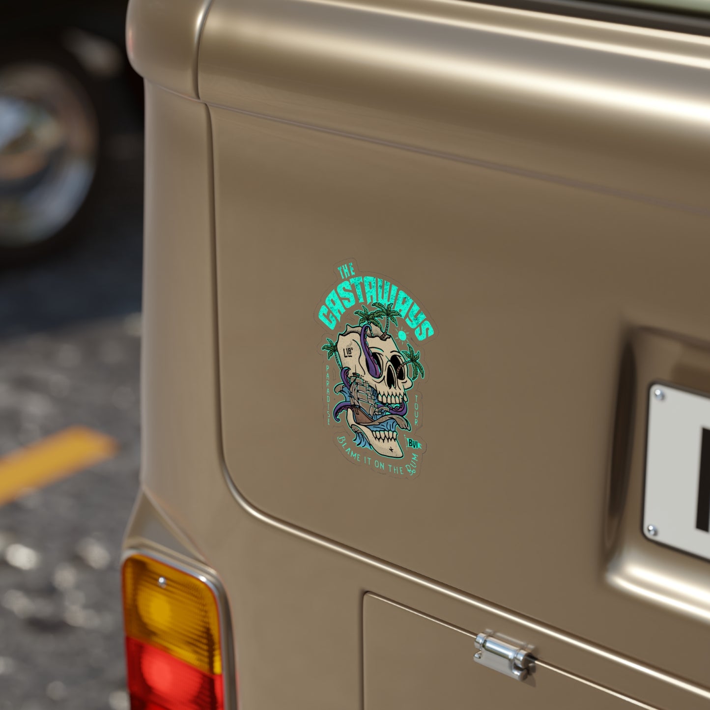 "The Castaways" Transparent Outdoor Die-Cut Sticker