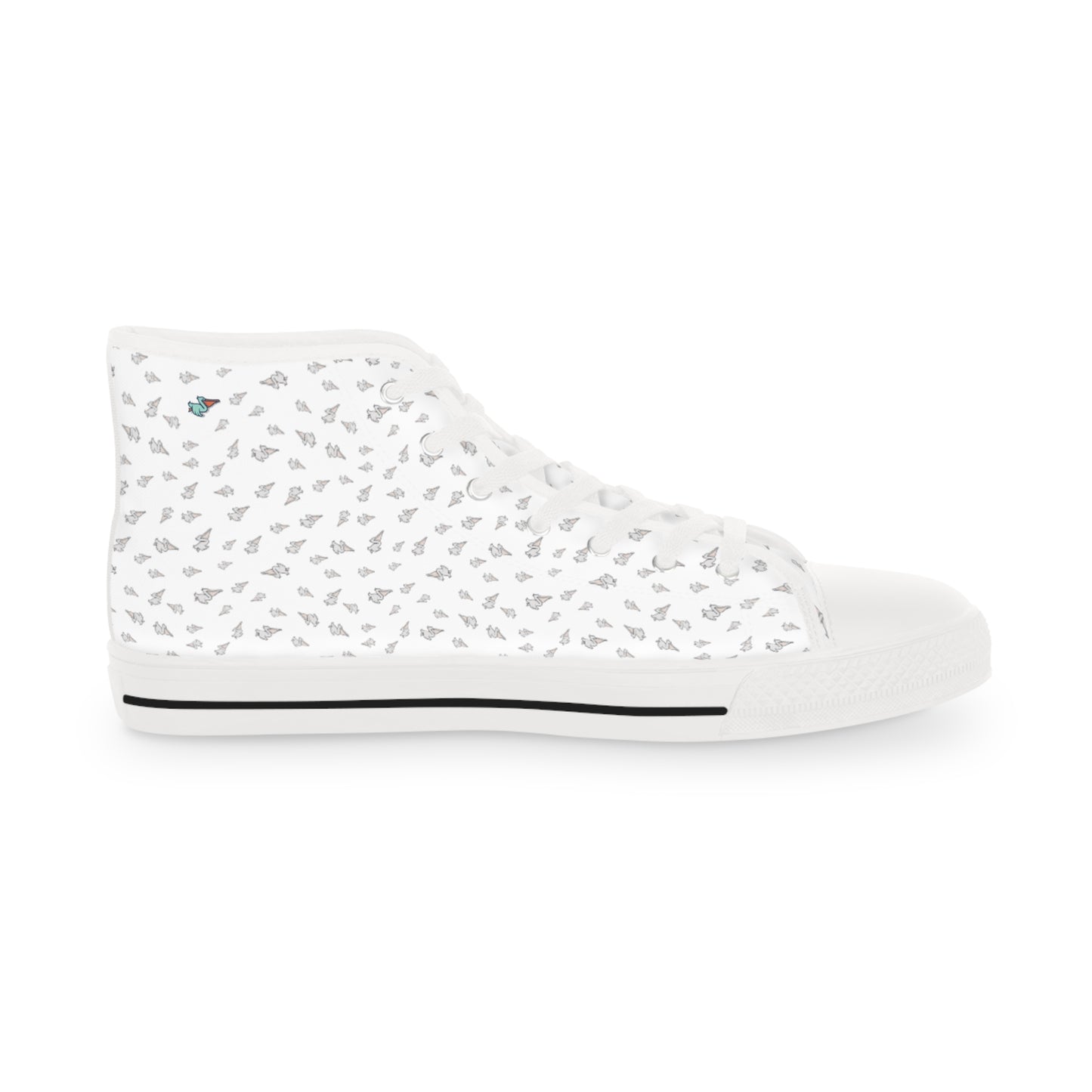 "Virgin Vibes" (White on White) Men's High Top Sneakers