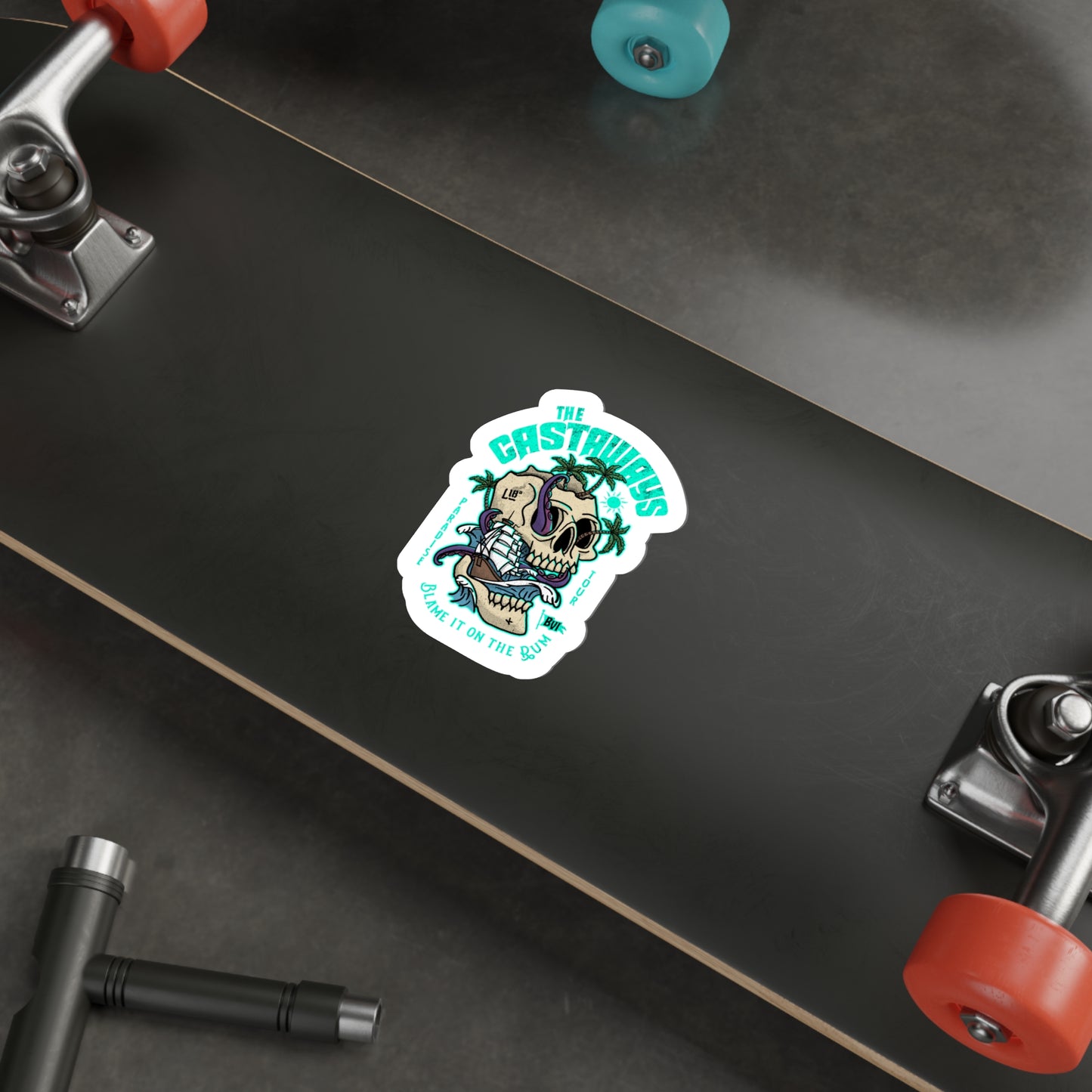 "The Castaways" (White) Die-Cut Sticker