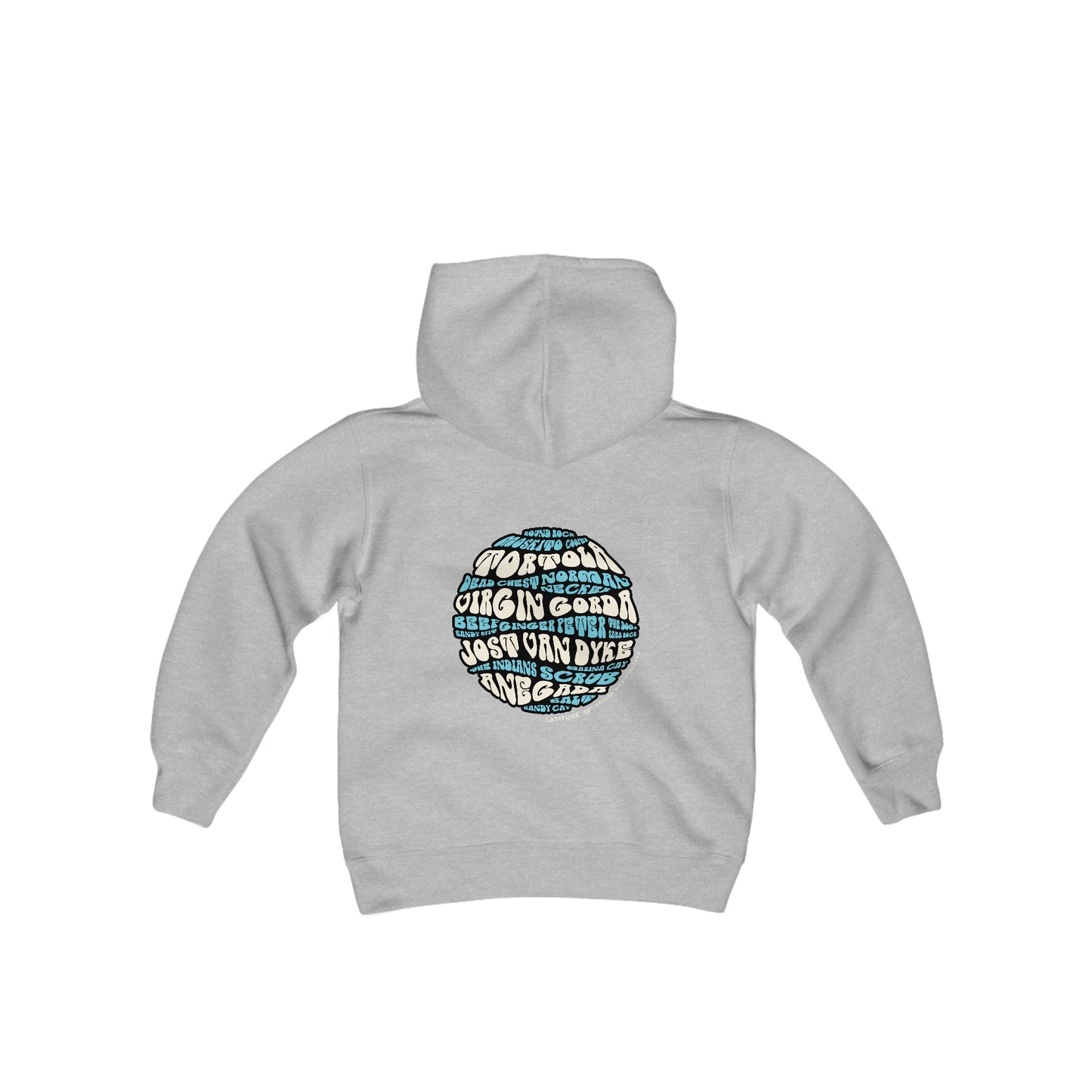 "BVI Island Names" Youth Heavy Blend Hooded Sweatshirt