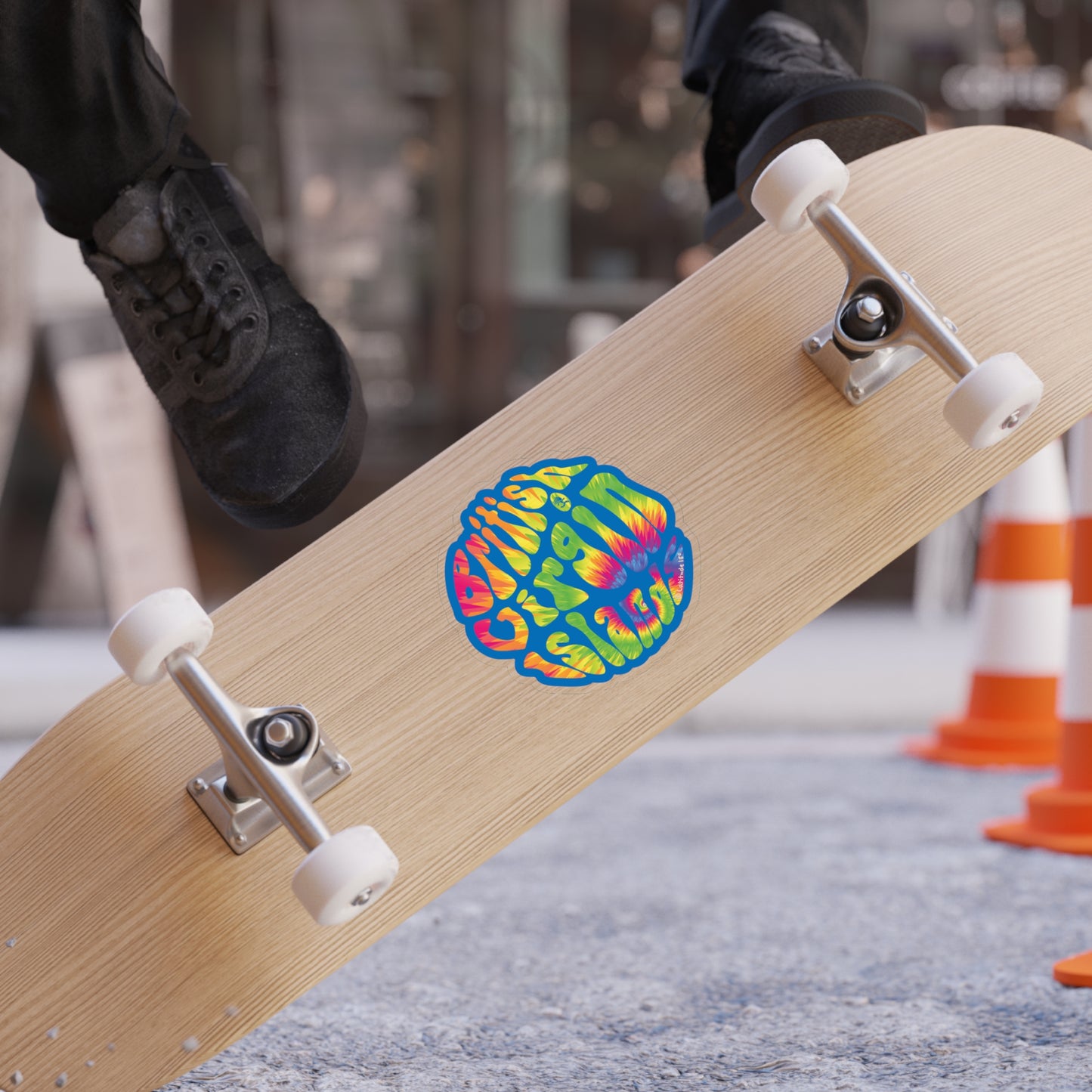 "BVI Tie-Dye" Transparent Outdoor Die-Cut Sticker