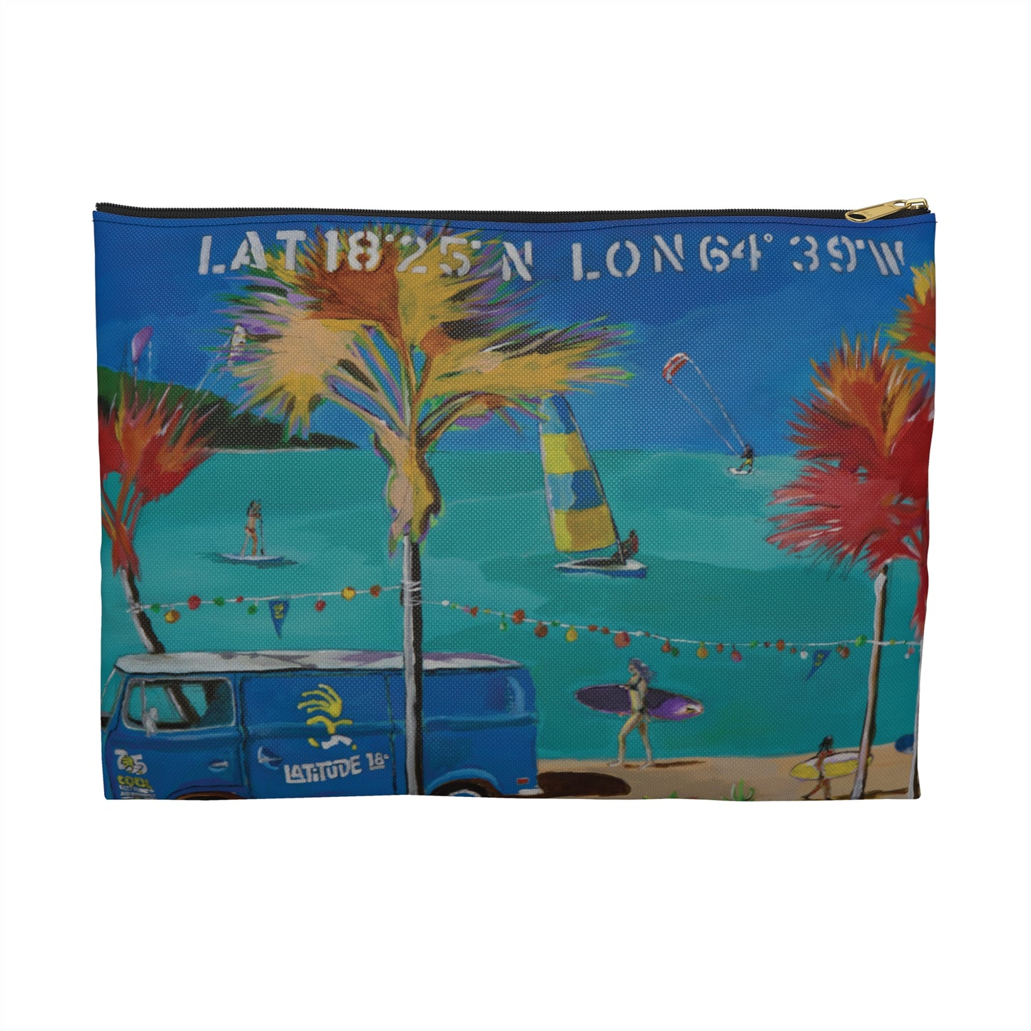 "BVI Beach Vibes" by Jim McManus Accessory Pouch