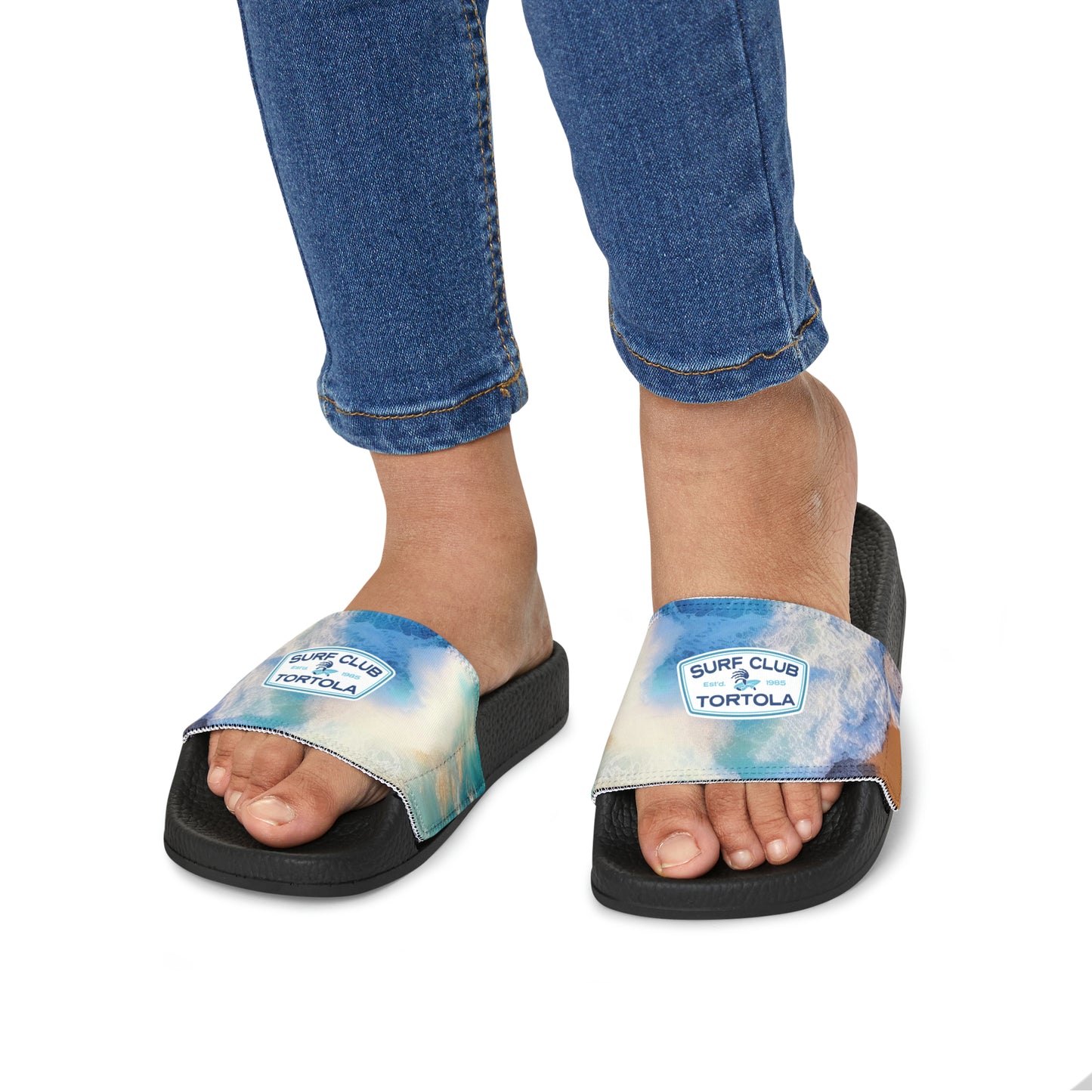 "Surf Club Tortola" Youth Slide Sandals