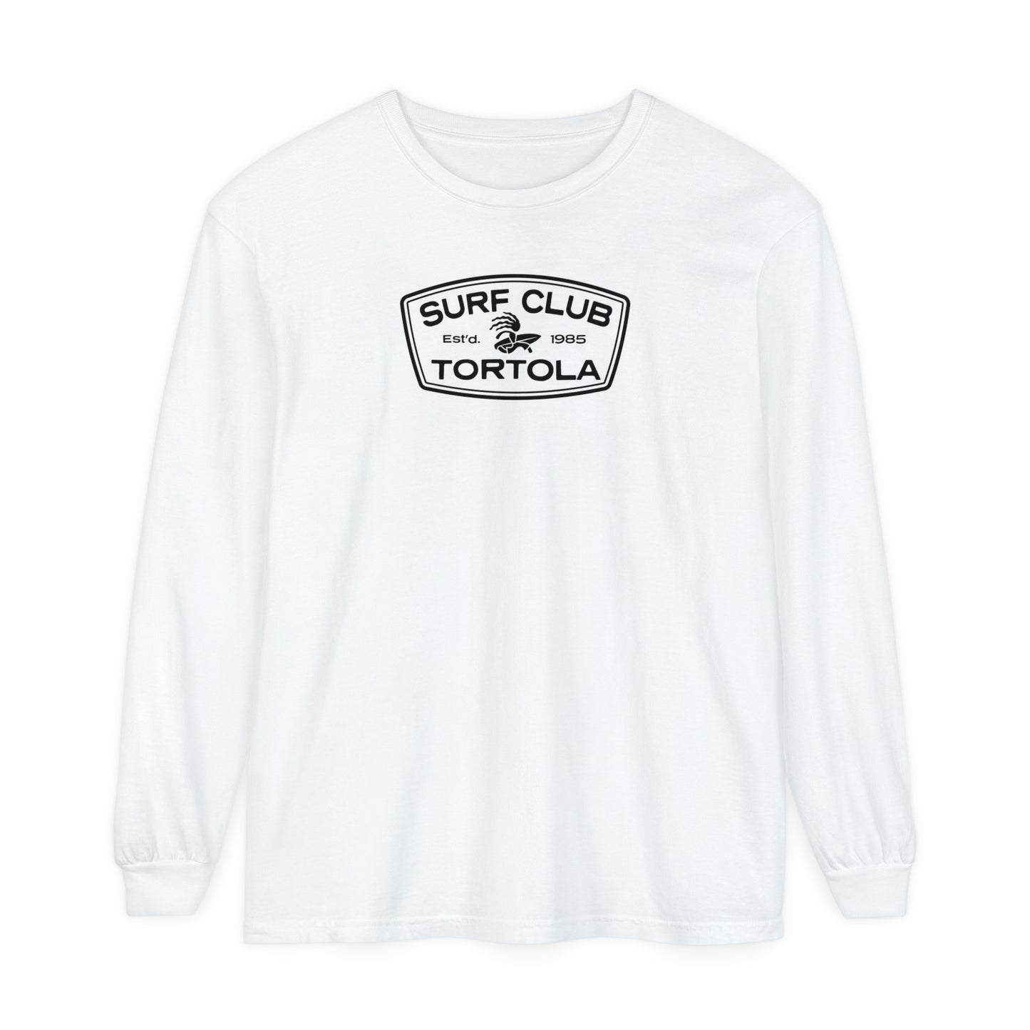 "Surf Club Tortola" Unisex Garment-dyed Long Sleeve T-Shirt