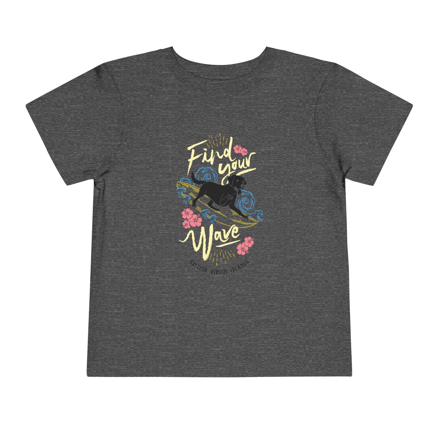 "Find Your Wave" Toddler Tee - Surf Dog Graphic