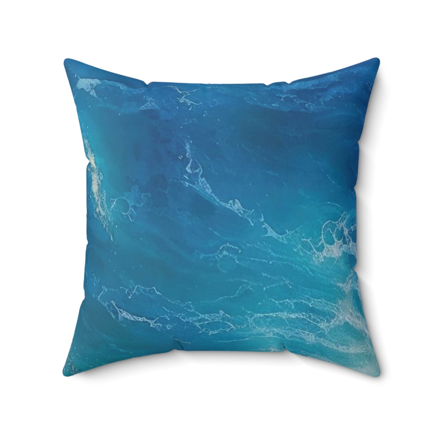 "Surf Club Tortola" Faux Suede Square Pillow (Logo)