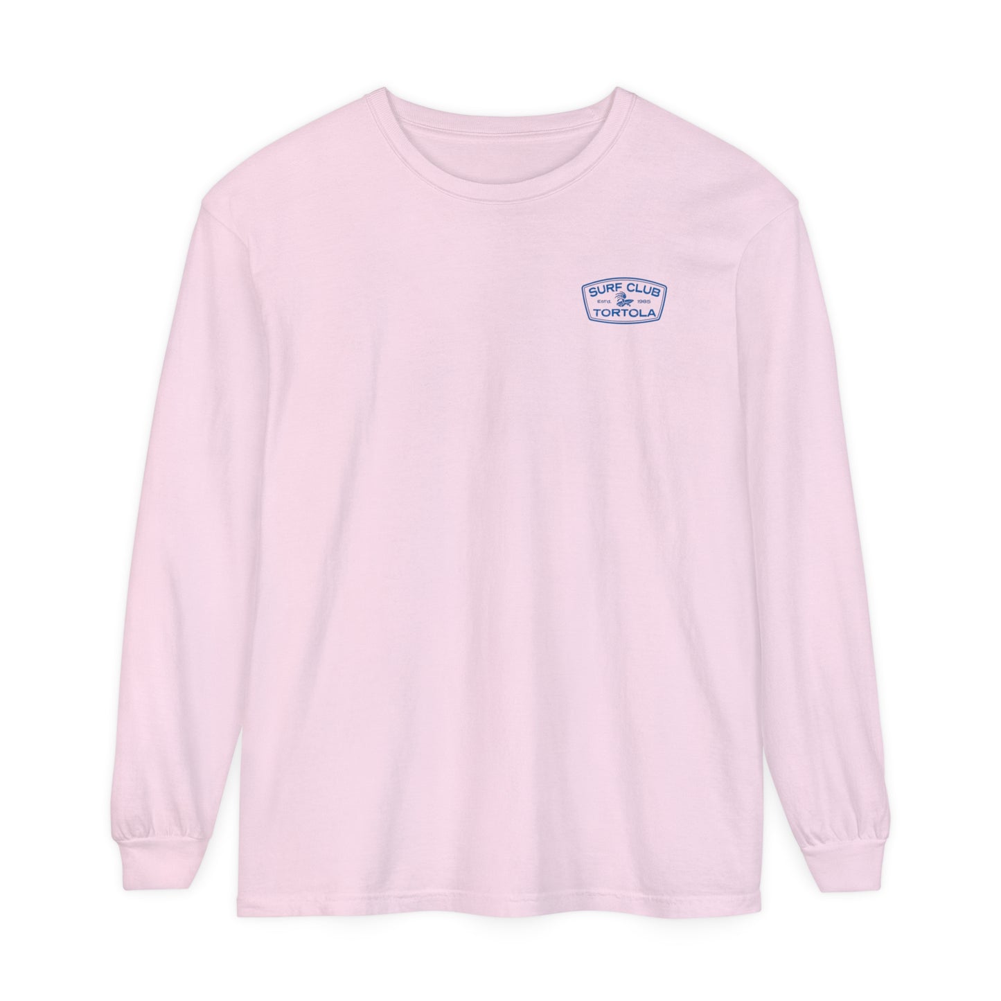 "Surf Club Tortola" Unisex L/S Garment-Dyed T-Shirt