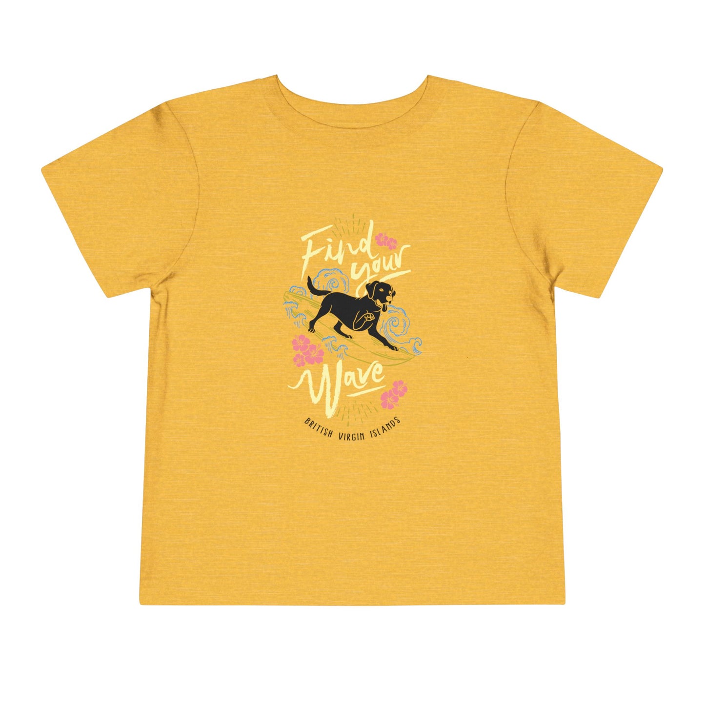 "Find Your Wave" Toddler Tee - Surf Dog Graphic