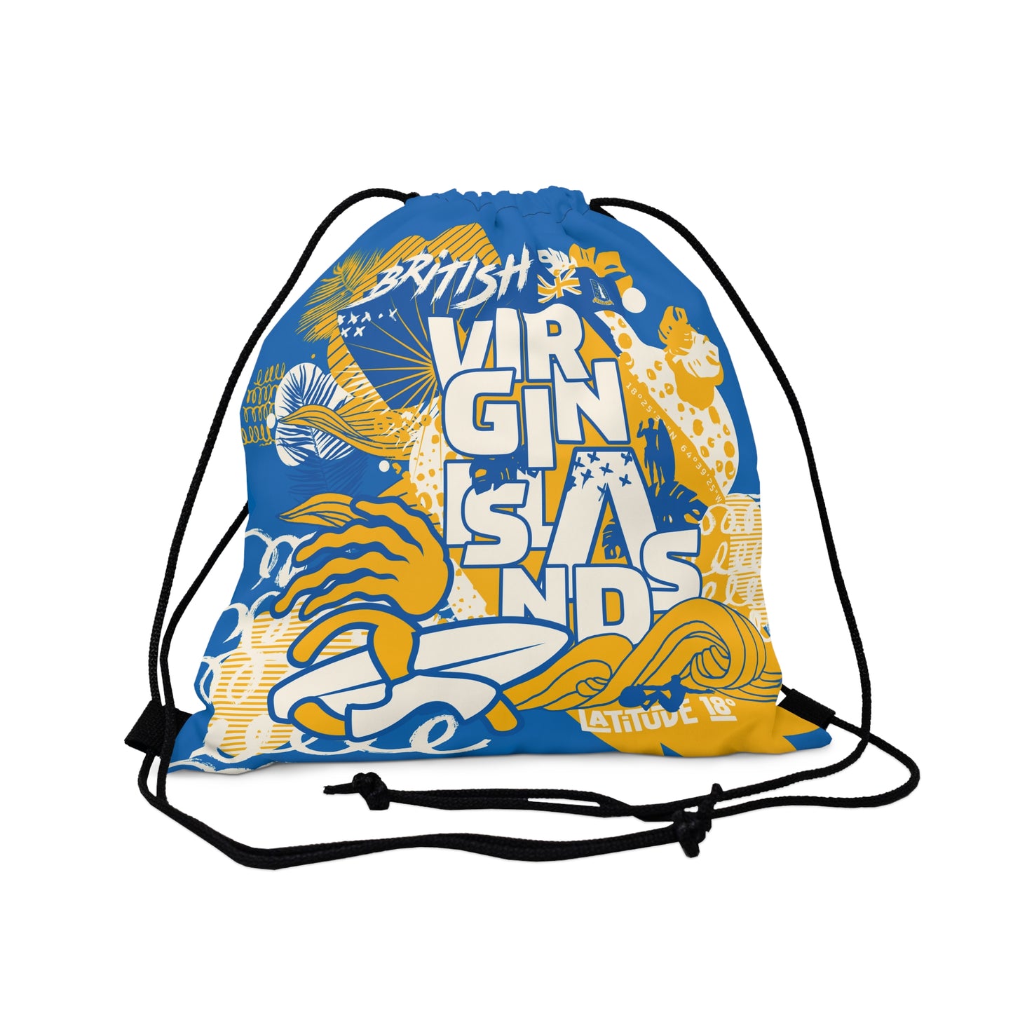 "BVI - For Island Life" Outdoor Drawstring Bag