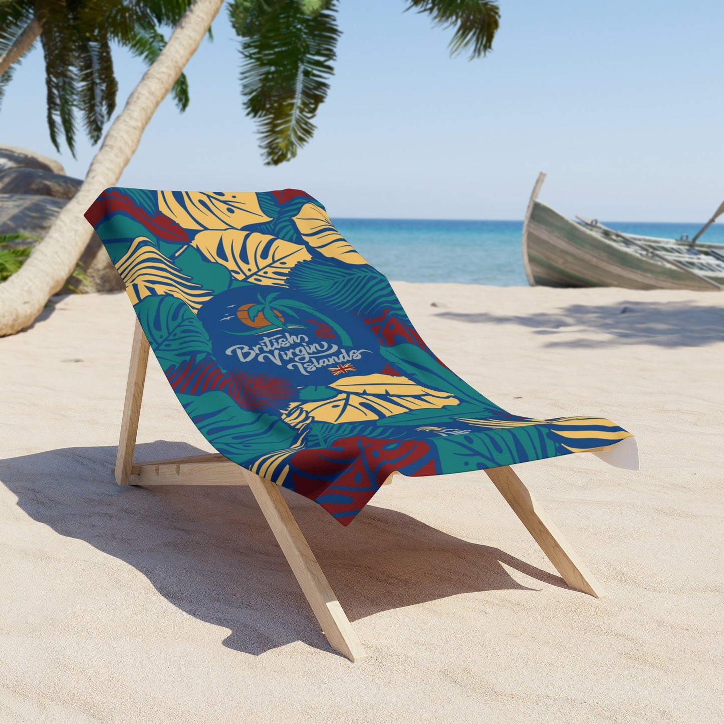 “L18° Tropical Palms” (Beach Vibes) Beach Towel