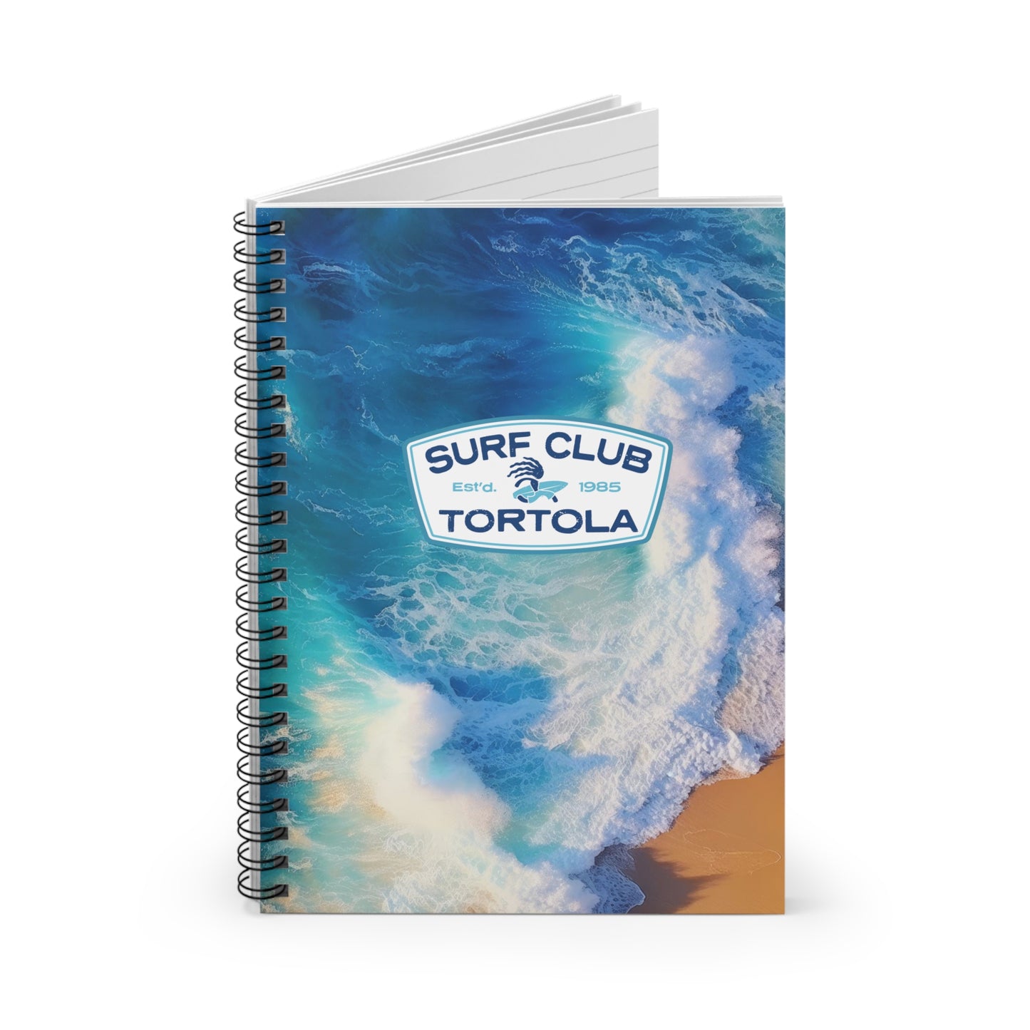 "Surf Club Tortola" Spiral Notebook - Ruled Line