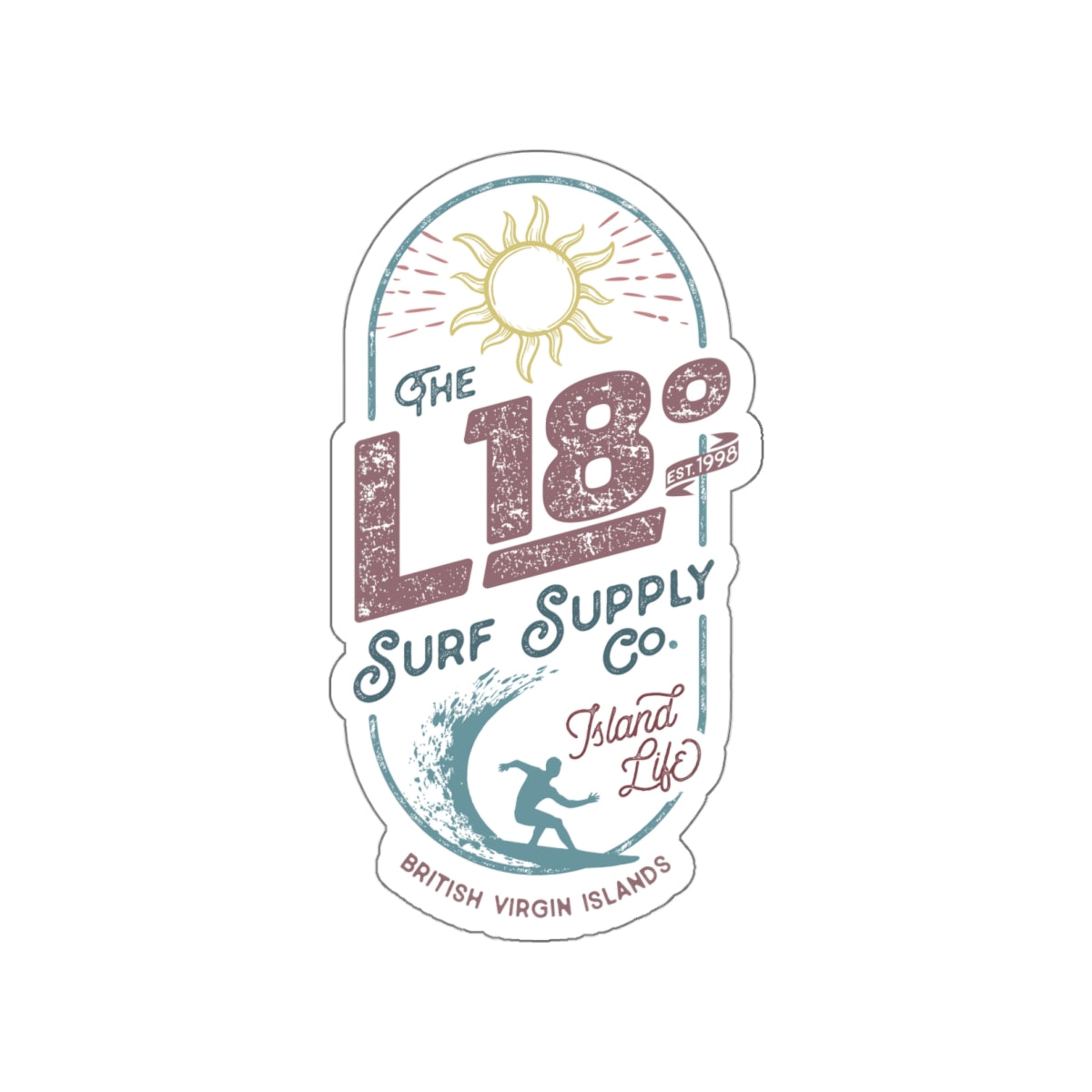 "L18º Surf Supply Co." Die-Cut Sticker