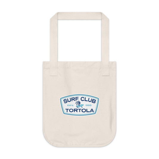 "Surf Club Tortola” Organic Canvas Tote Bag