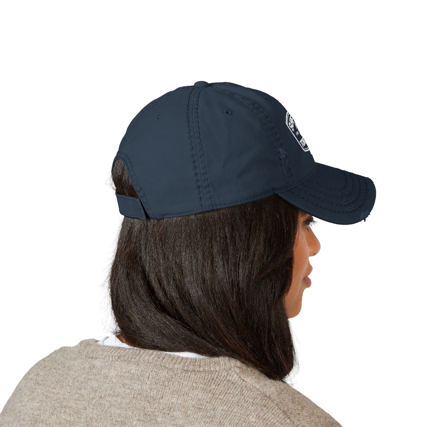 "Surf Club Tortola" Distressed Dad Hat - Embroidered Beach Cap