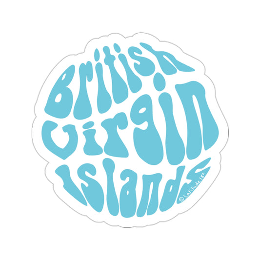 "BVI Bubble” (Blue & White) Die-Cut Sticker