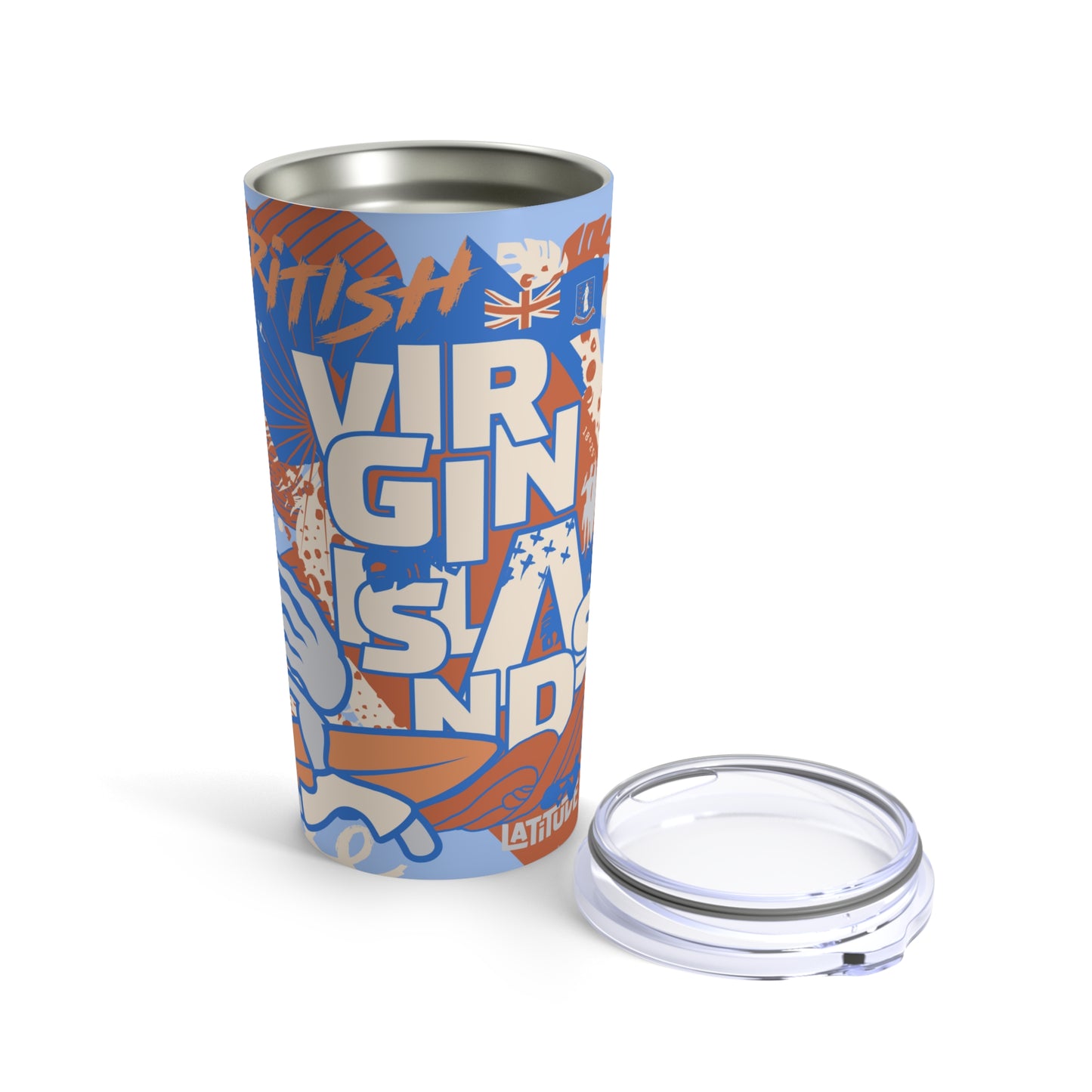 "BVI - For Island Life" (Crush) SS Tumbler 20oz