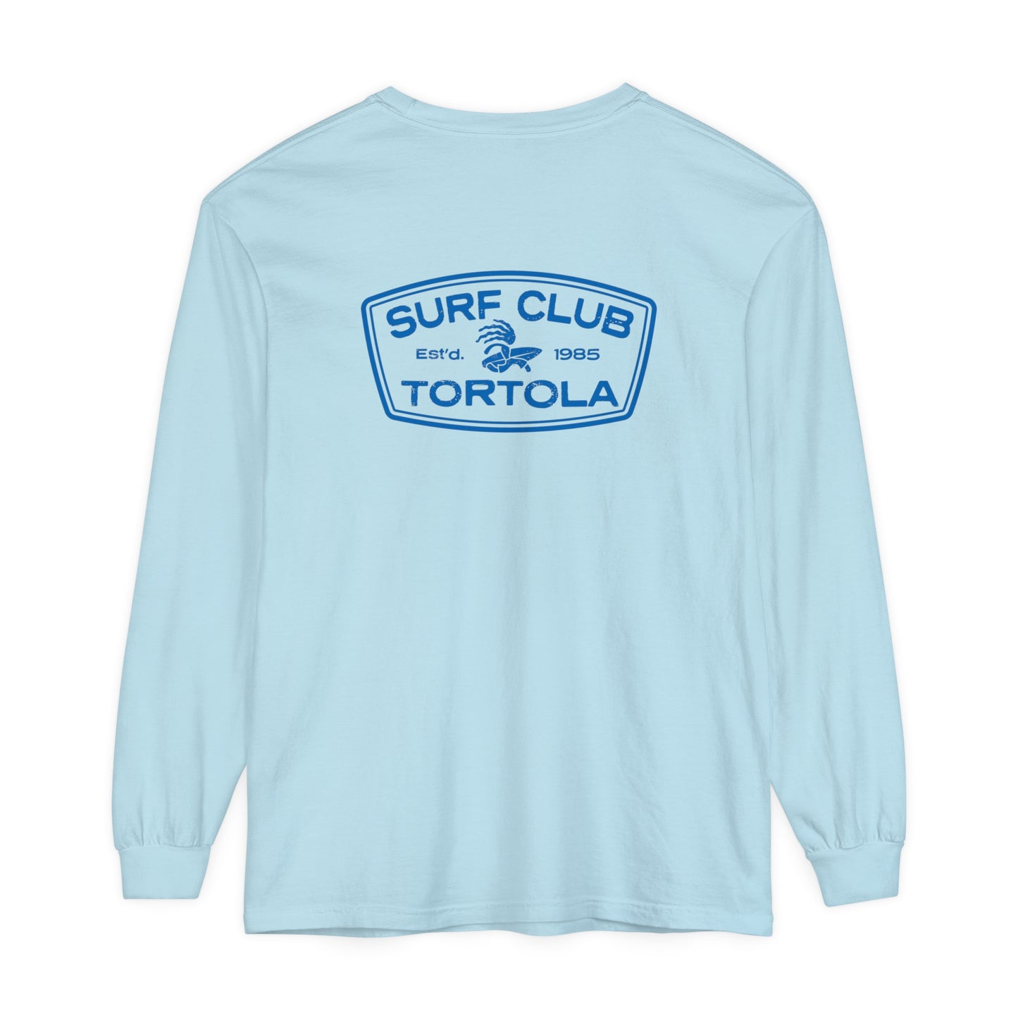 "Surf Club Tortola" Unisex L/S Garment-Dyed T-Shirt