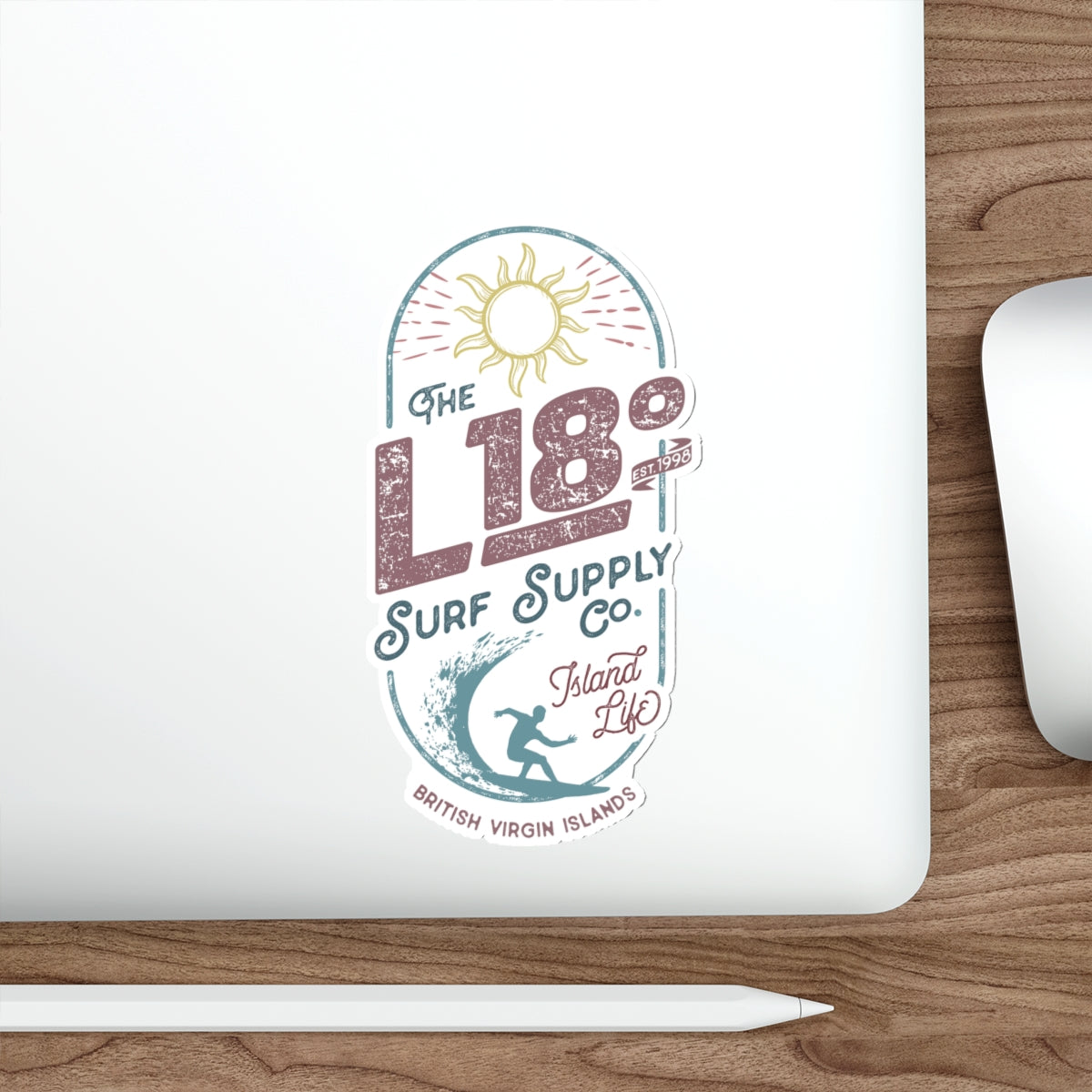 "L18º Surf Supply Co." Die-Cut Sticker