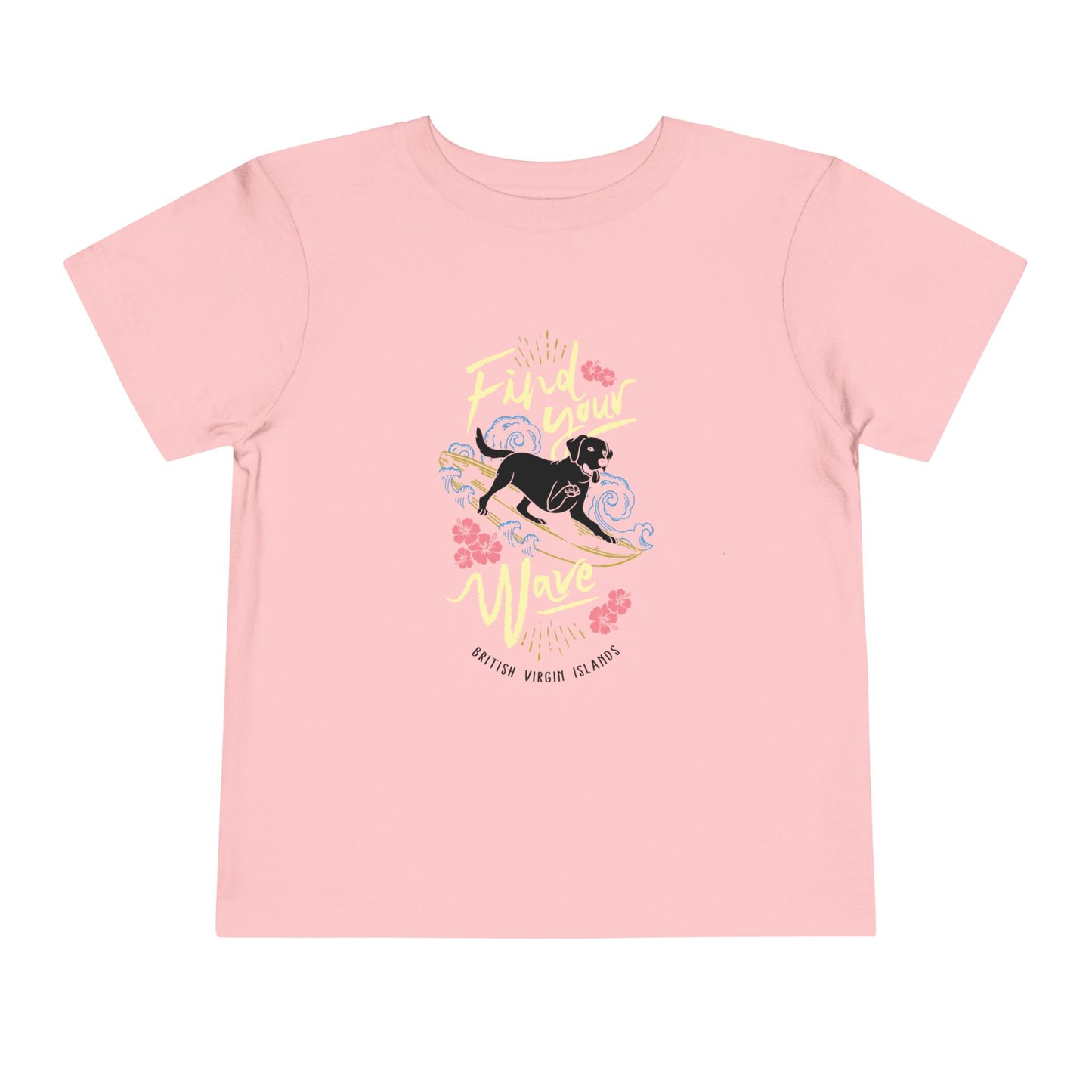 "Find Your Wave" Toddler Tee - Surf Dog Graphic