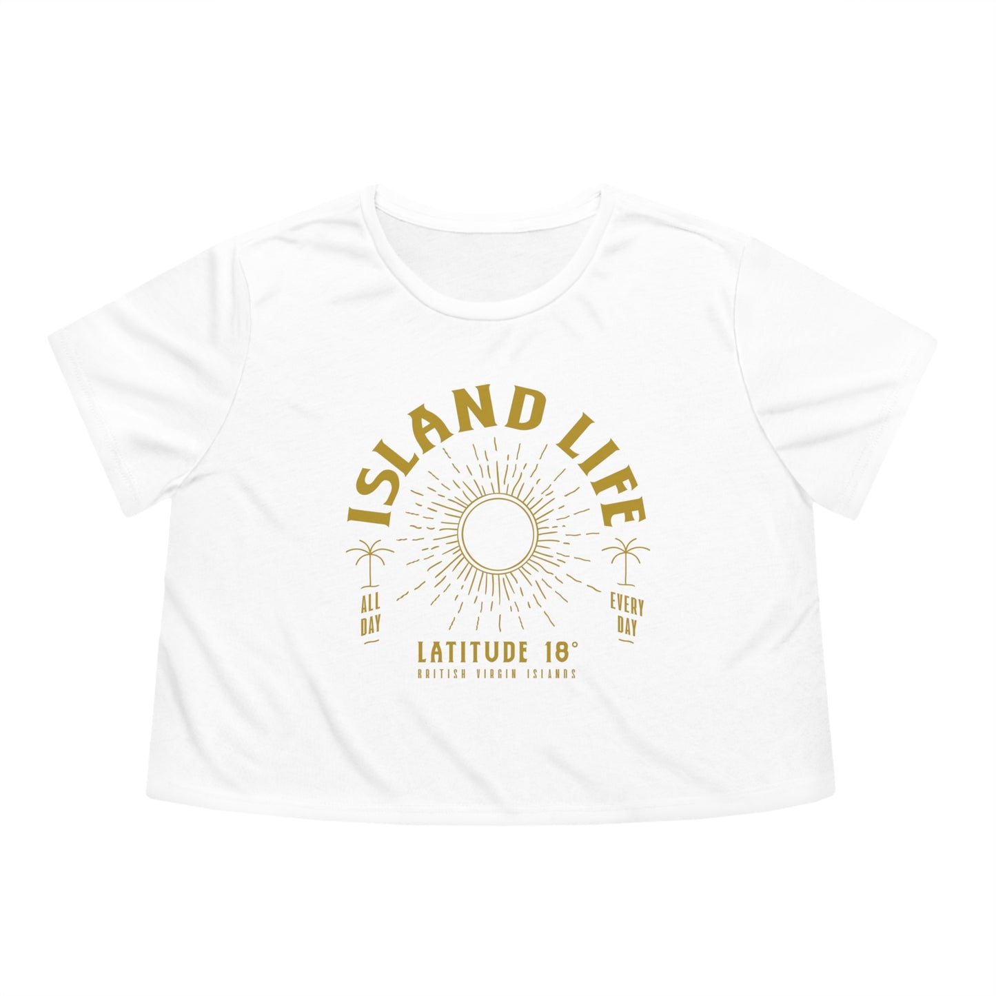 "Island Life” Women's Flowy Cropped Tee