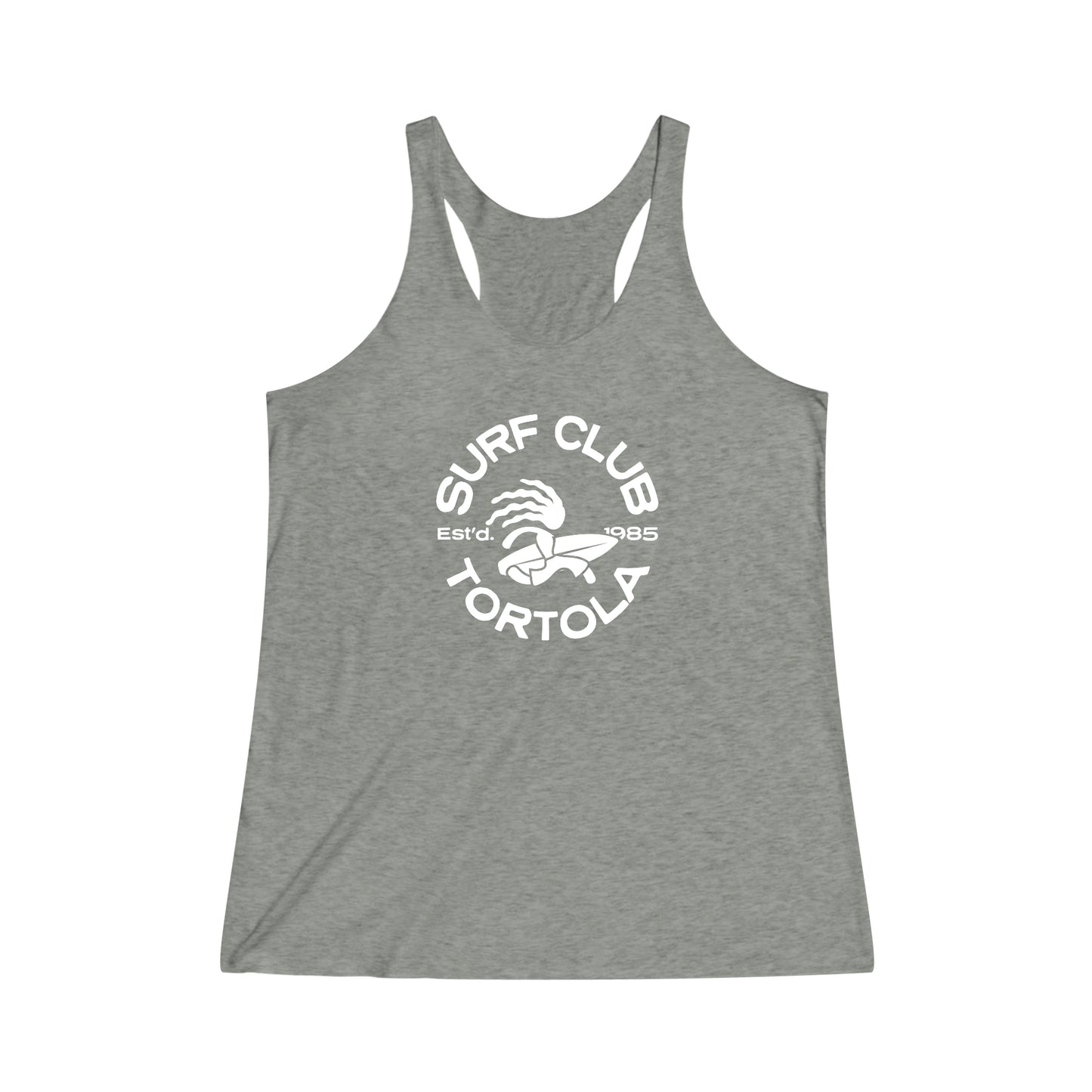 "Surf Club Tortola" Women's Tri-Blend Racerback Tank