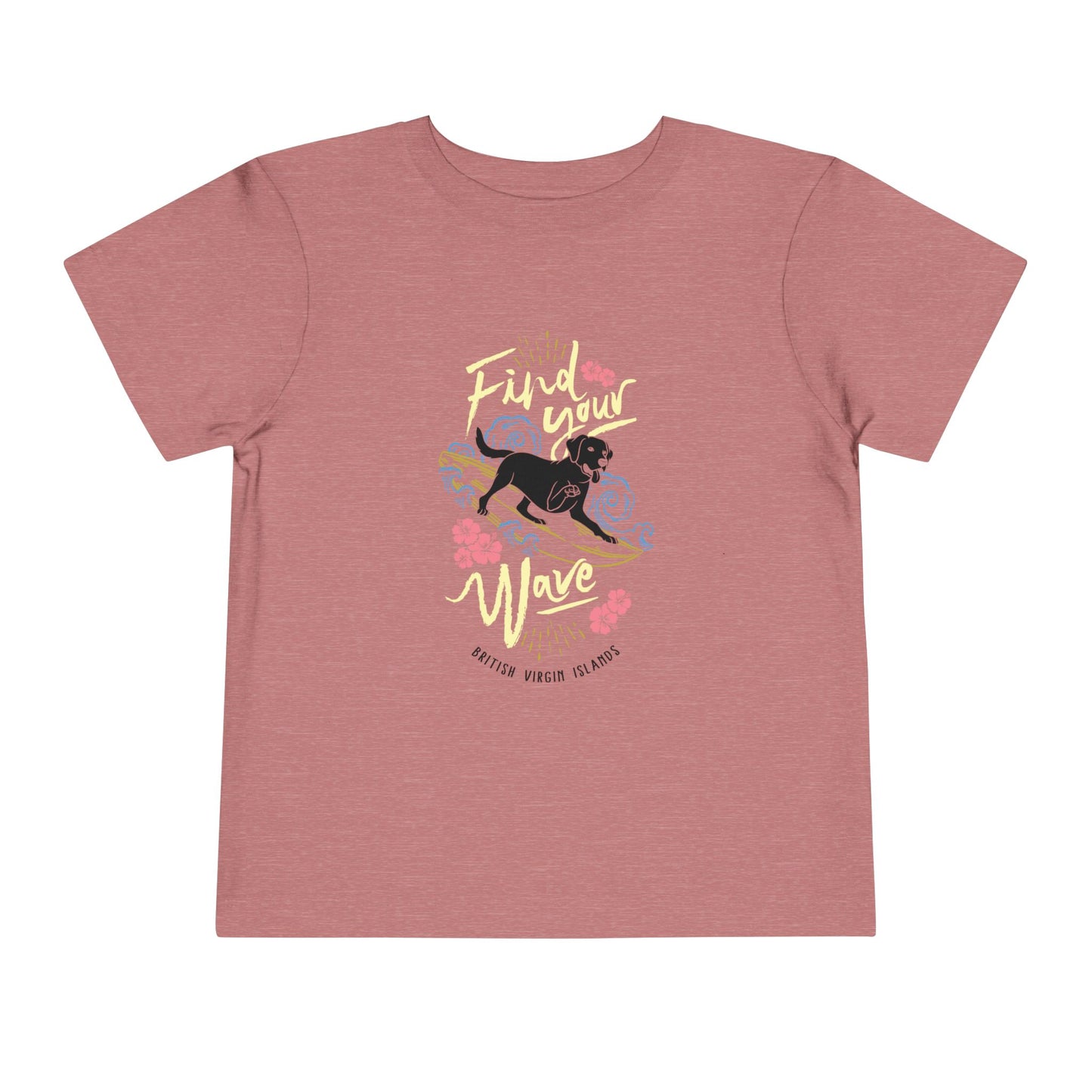 "Find Your Wave" Toddler Tee - Surf Dog Graphic