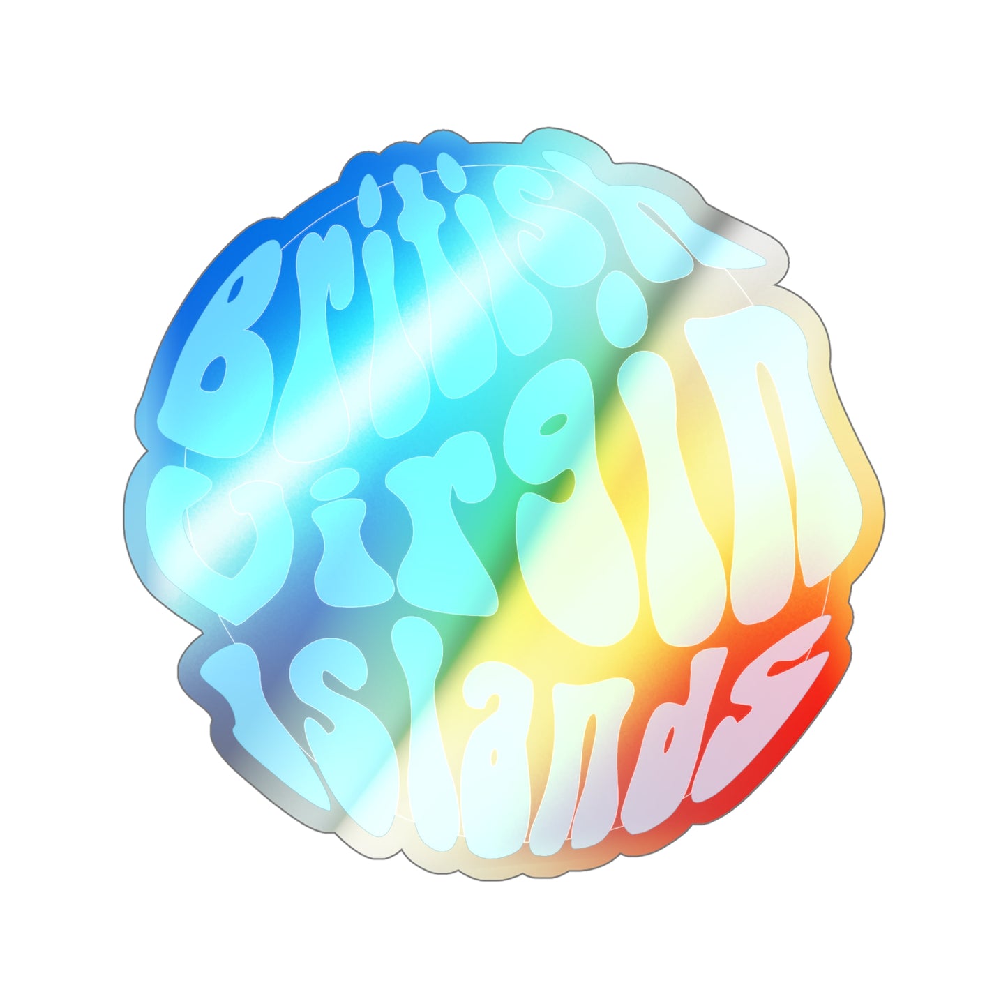 "BVI Bubble” Holographic Die-cut Sticker