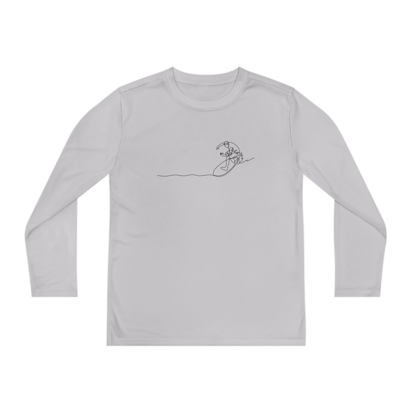 "L18º Surf Supply Co. | Surfing the Line" Youth L/S Performance Tee