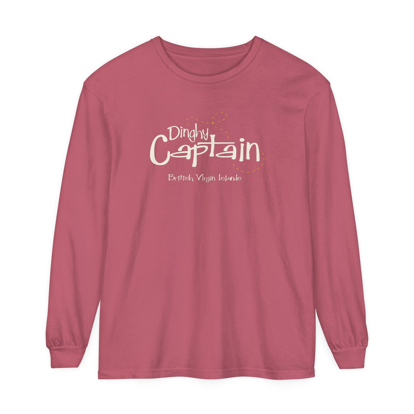 "Dinghy Captain" Unisex L/S Garment-Dyed T-Shirt