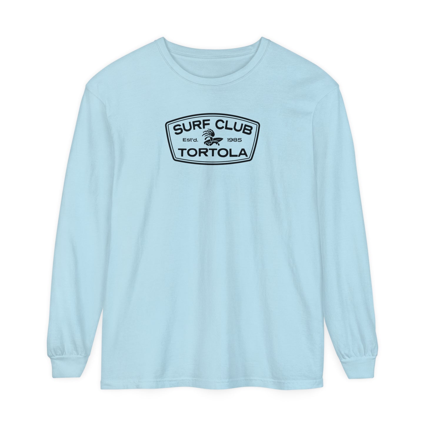 "Surf Club Tortola" Unisex Garment-dyed Long Sleeve T-Shirt