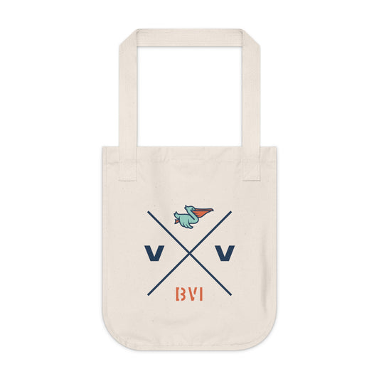 “Virgin Vibes | BVI” Organic Canvas Tote Bag