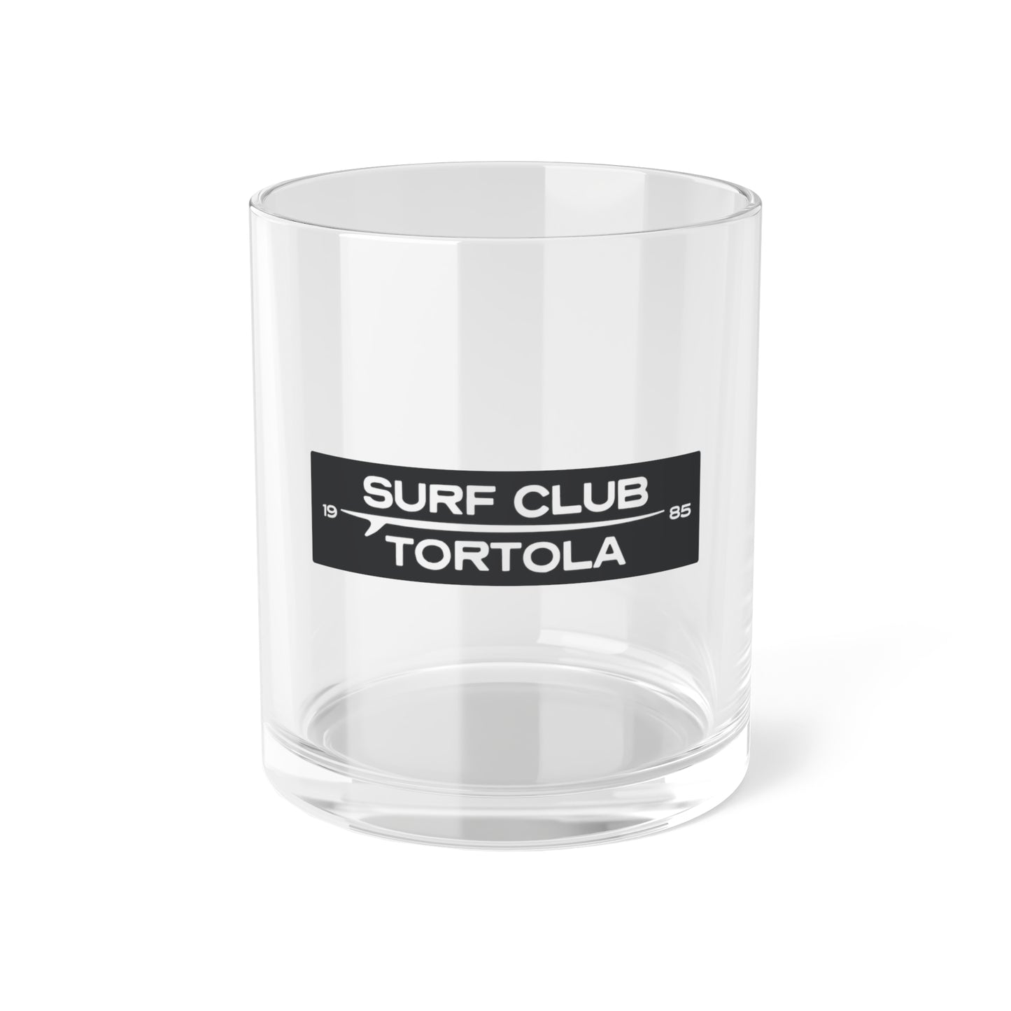 "Surf Club Tortola" Black Label Bar Glass