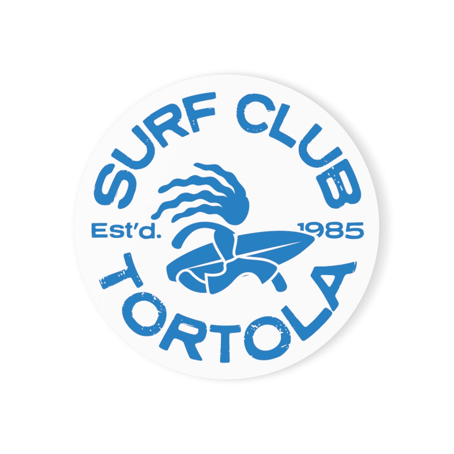 "Surf Club Tortola” Round Cork Back Coaster (Single: Select Qty.)