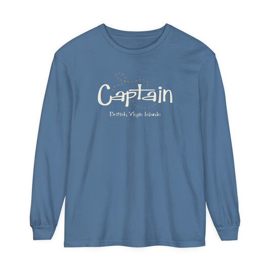 "Captain" Unisex L/S Garment-Dyed T-Shirt