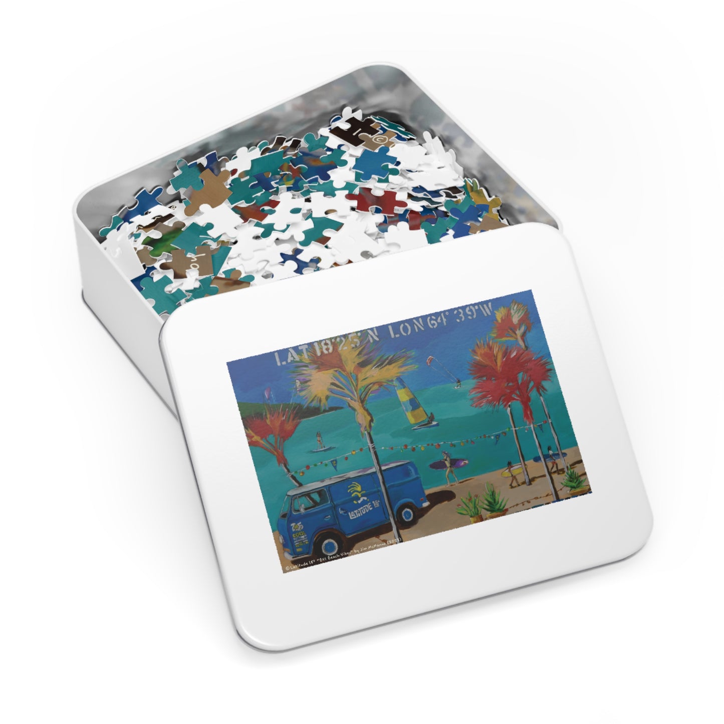 "BVI Beach Vibes" by Jim McManus Jigsaw Puzzle (30, 110, 252, 500,1000-Piece)