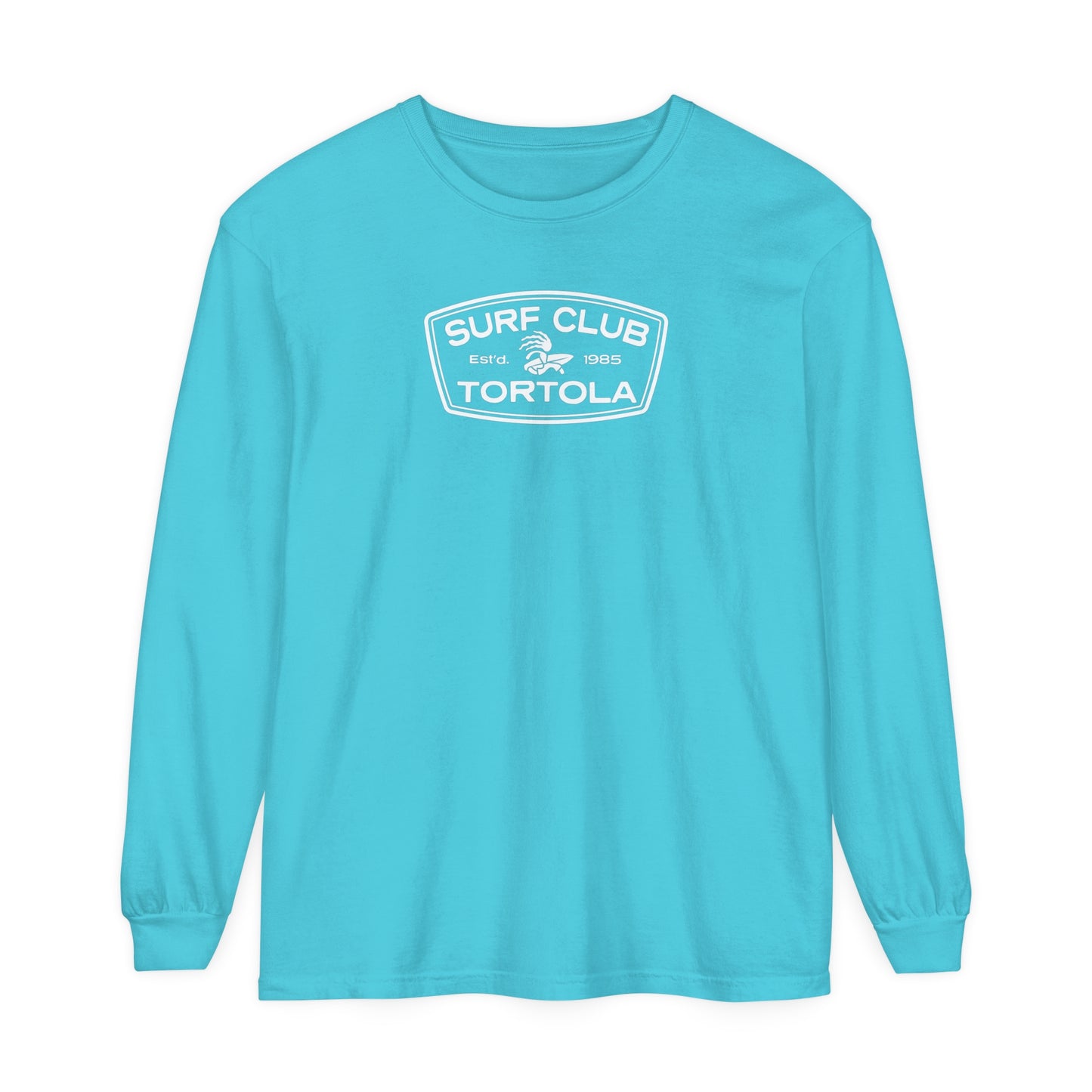 "Surf Club Tortola" Unisex Garment-dyed Long Sleeve T-Shirt