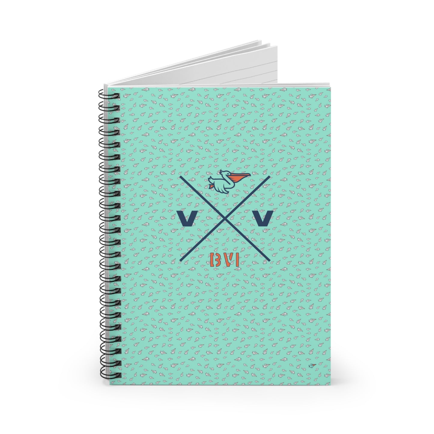 "Virgin Vibes | BVI" Spiral Notebook - Ruled Line